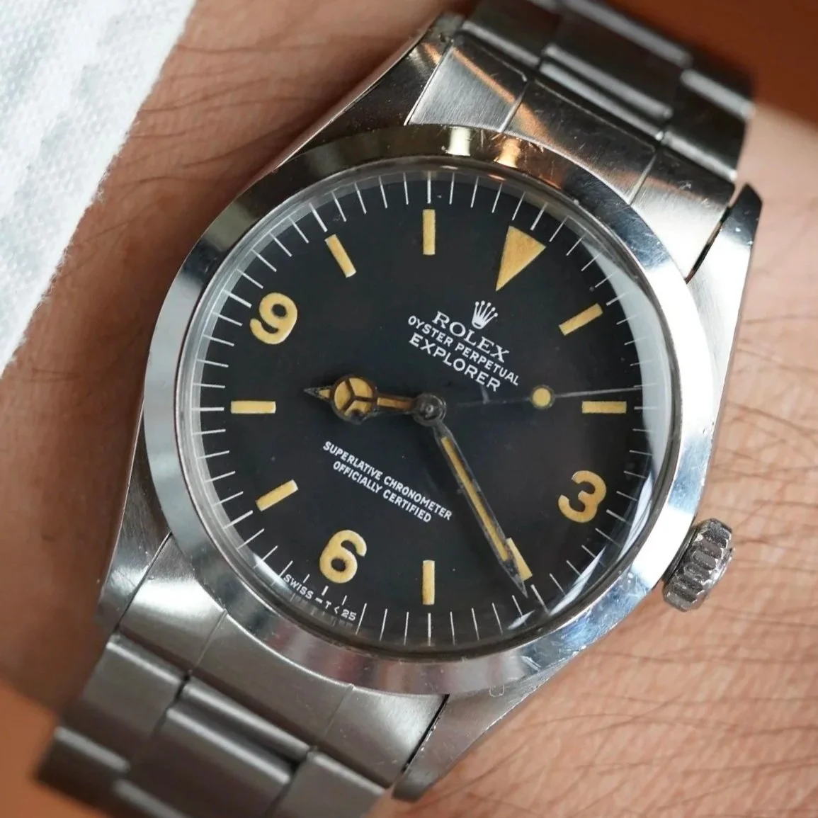 Rolex Explorer I Reference 1016 on Folded Oyster Bracelet