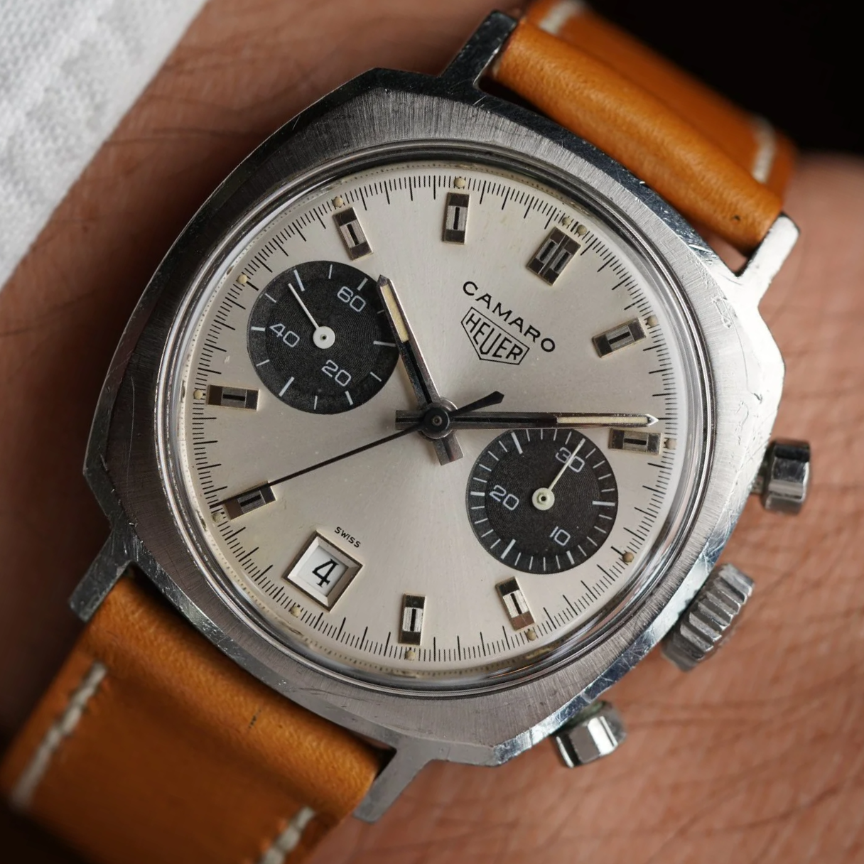 Heuer "Panda" Camaro Reference 7843SN Unpolished
