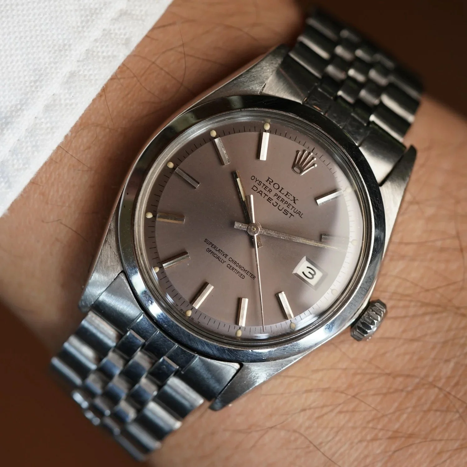 Rolex Lavender Dial Datejust Ref. 1600