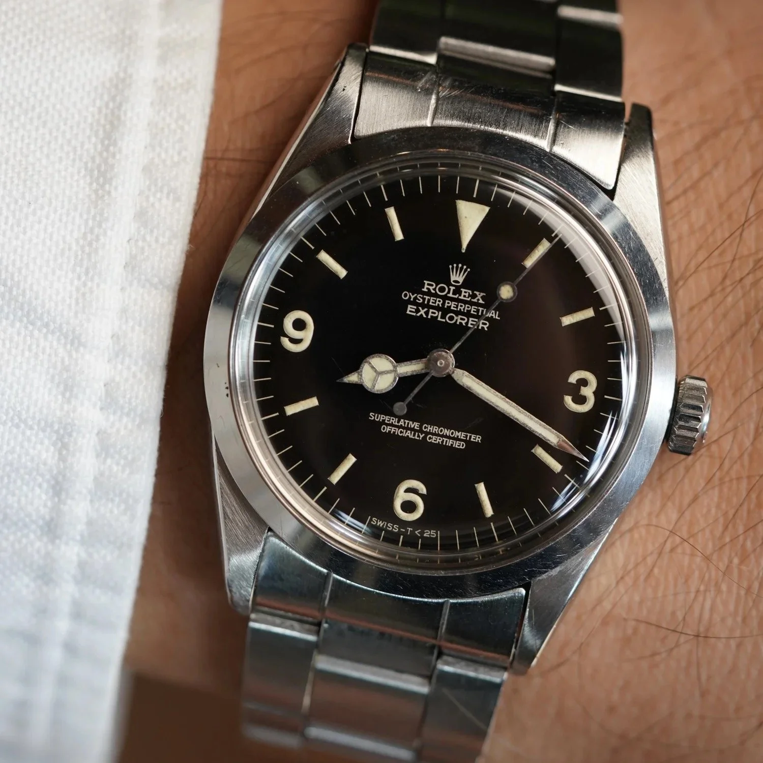 Rolex Gilt Explorer I Ref 1016 on Folded Link Bracelet