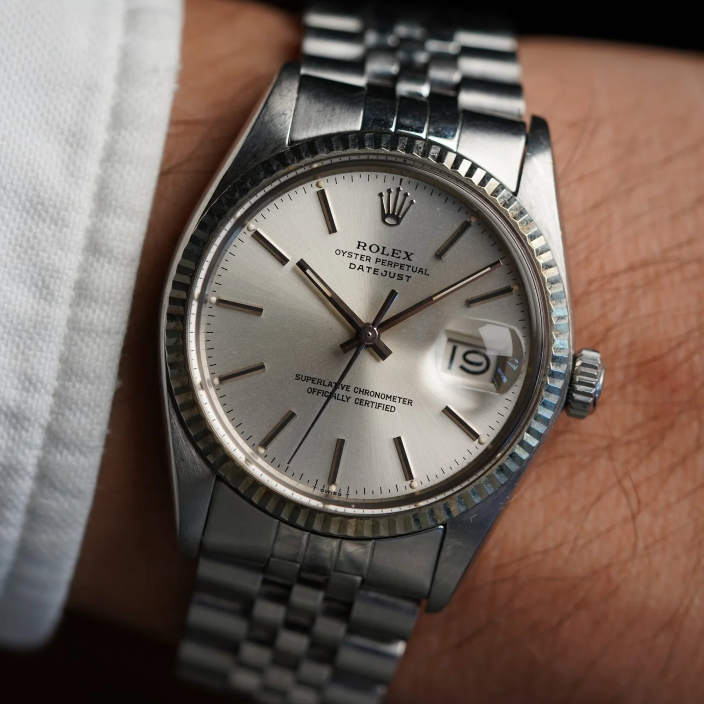 Rolex Silver Datejust Ref. 16014 Unpolished