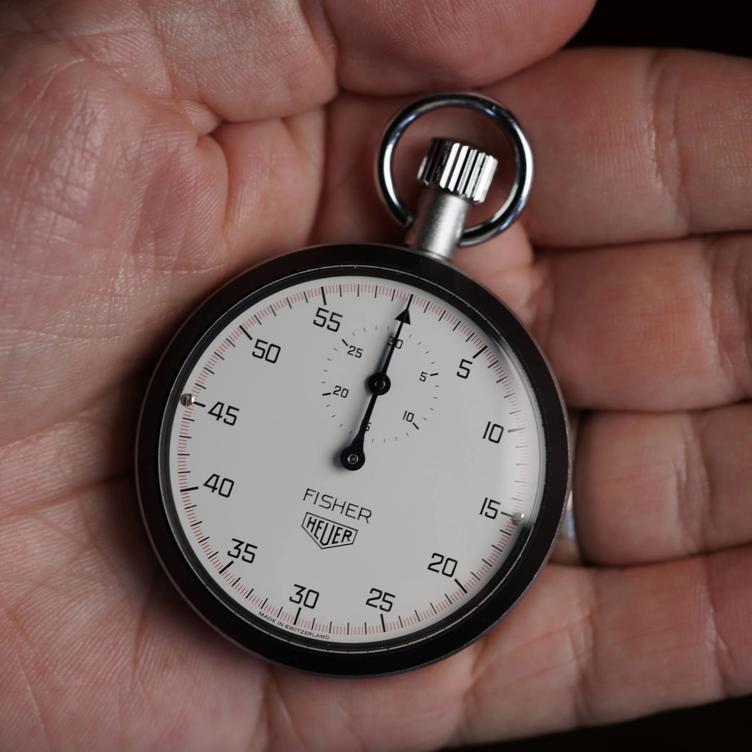 Heuer Fisher Stopwatch w/ Box &amp; Booklet