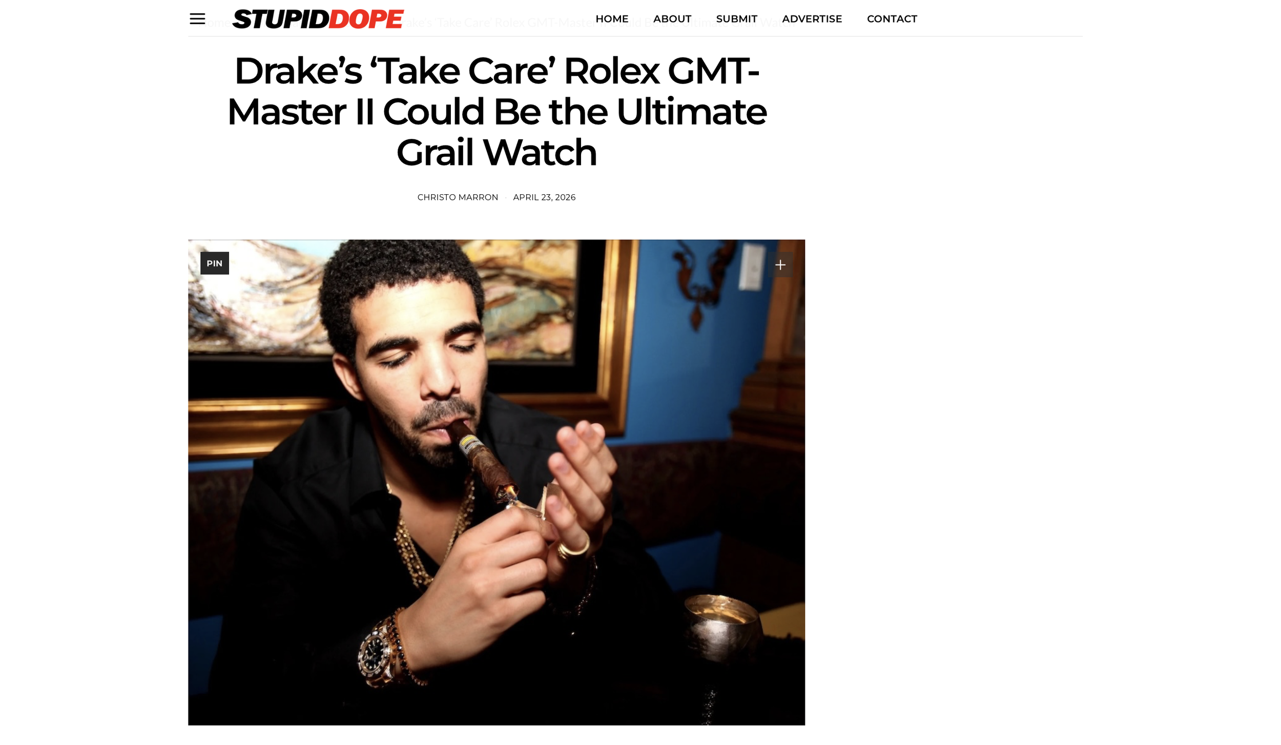 StupidDope: Drake’s ‘Take Care’ Rolex GMT-Master II Could Be the Ultimate Grail Watch