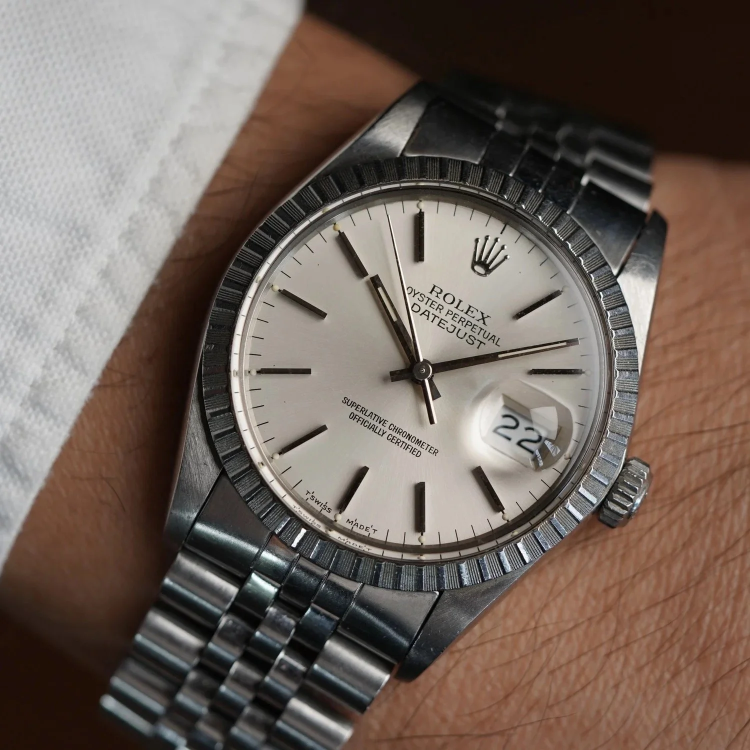 Rolex Datejust Ref. 16030 with Silver Dial Unpolished