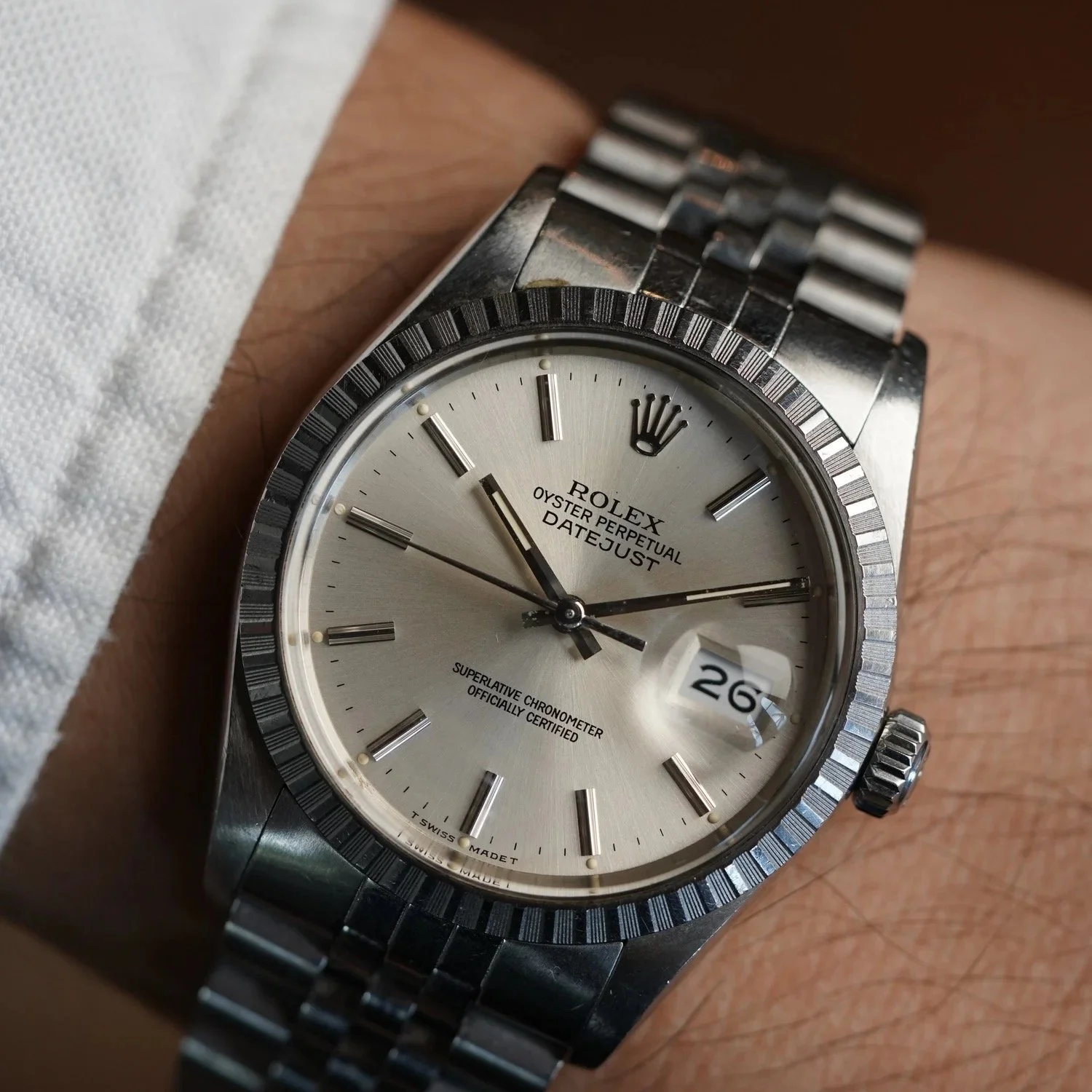 Rolex Datejust 16030 with Silver Dial Unpolished
