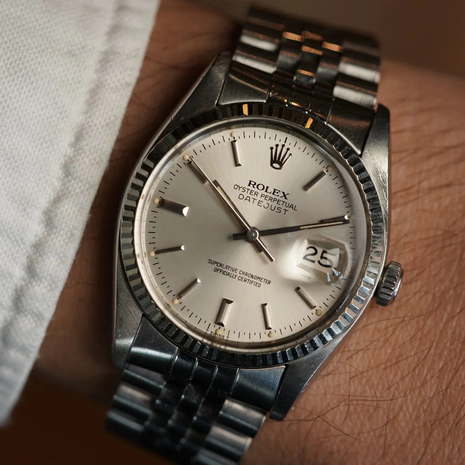 Rolex Datejust Ref. 16014 Silver Dial Unpolished