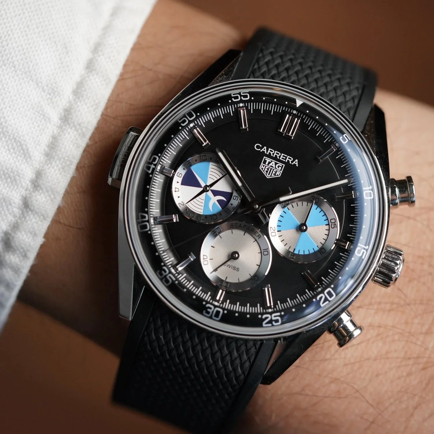 TAG Heuer Carrera Seafarer x Hodinkee Full Set Unpolished