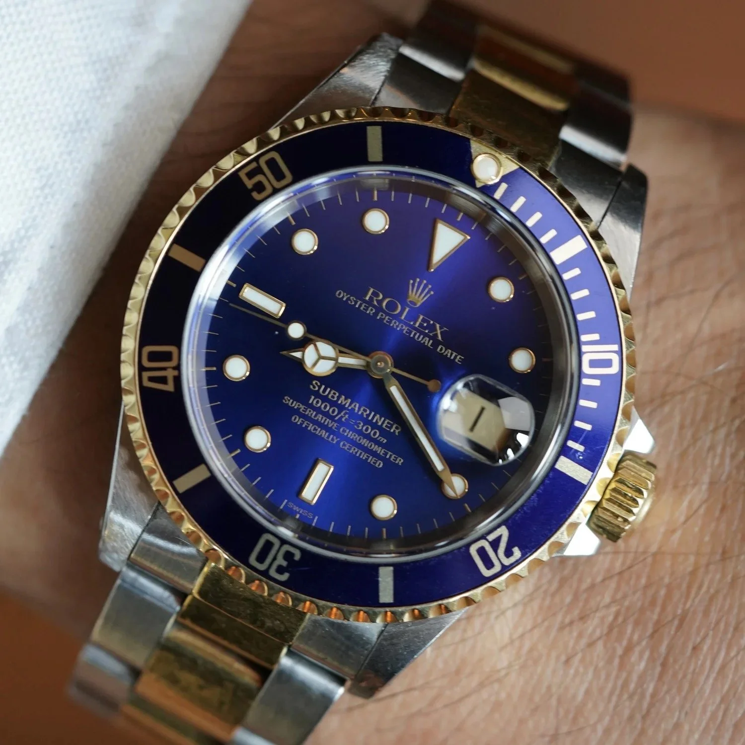 Rolex "Bluesy" Submariner Ref. 16613 w/ Papers and Hangtag Unpolished