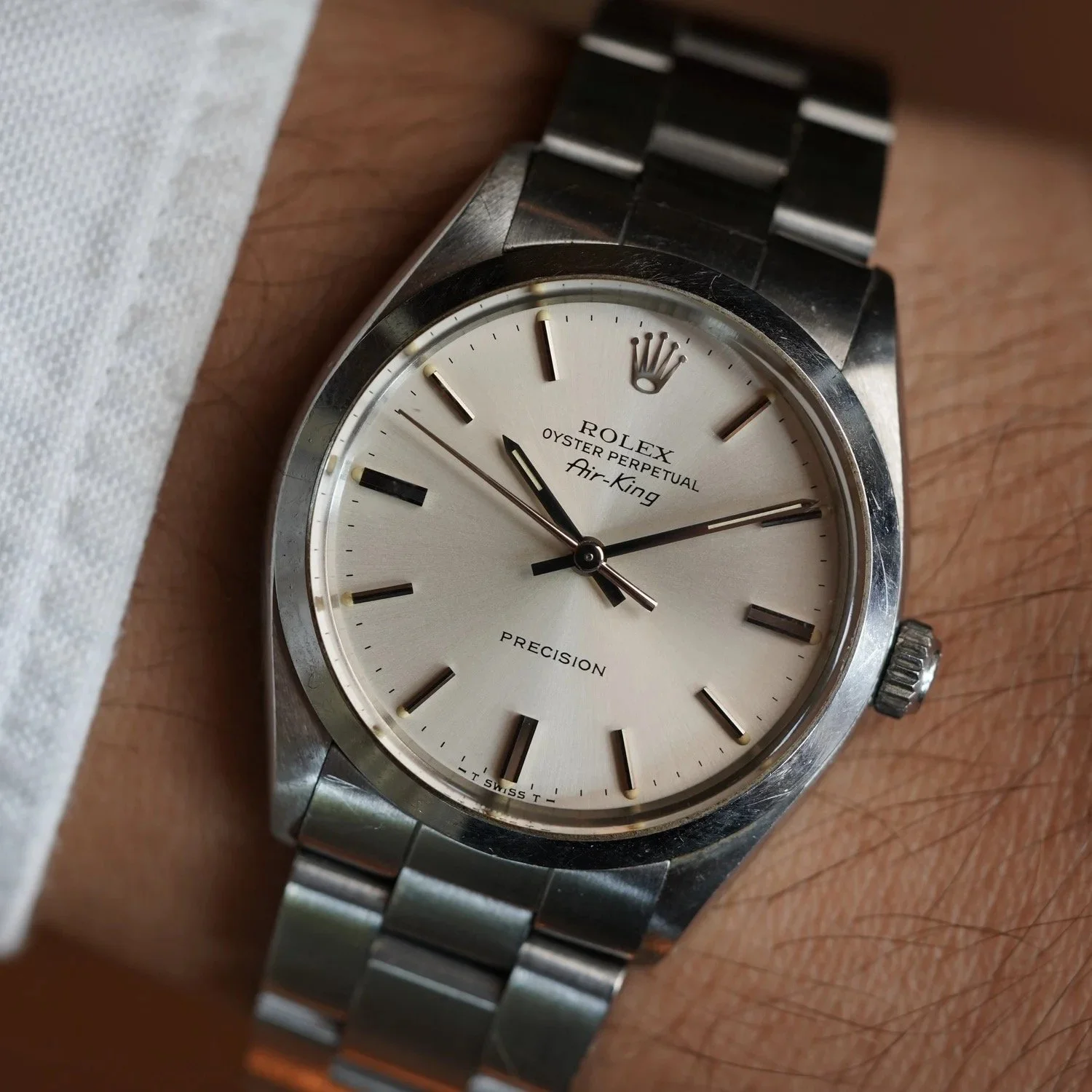 Rolex Air-King Reference 5500 Full Set  Unpolished