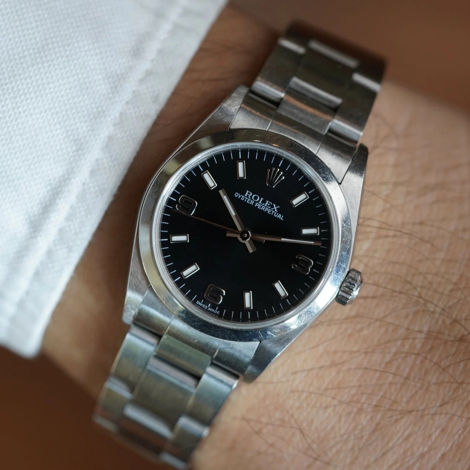 Rolex 31MM Ladies Explorer Dial Oyster Perpetual Ref 77080 Unpolished w/ Papers &amp; Booklets