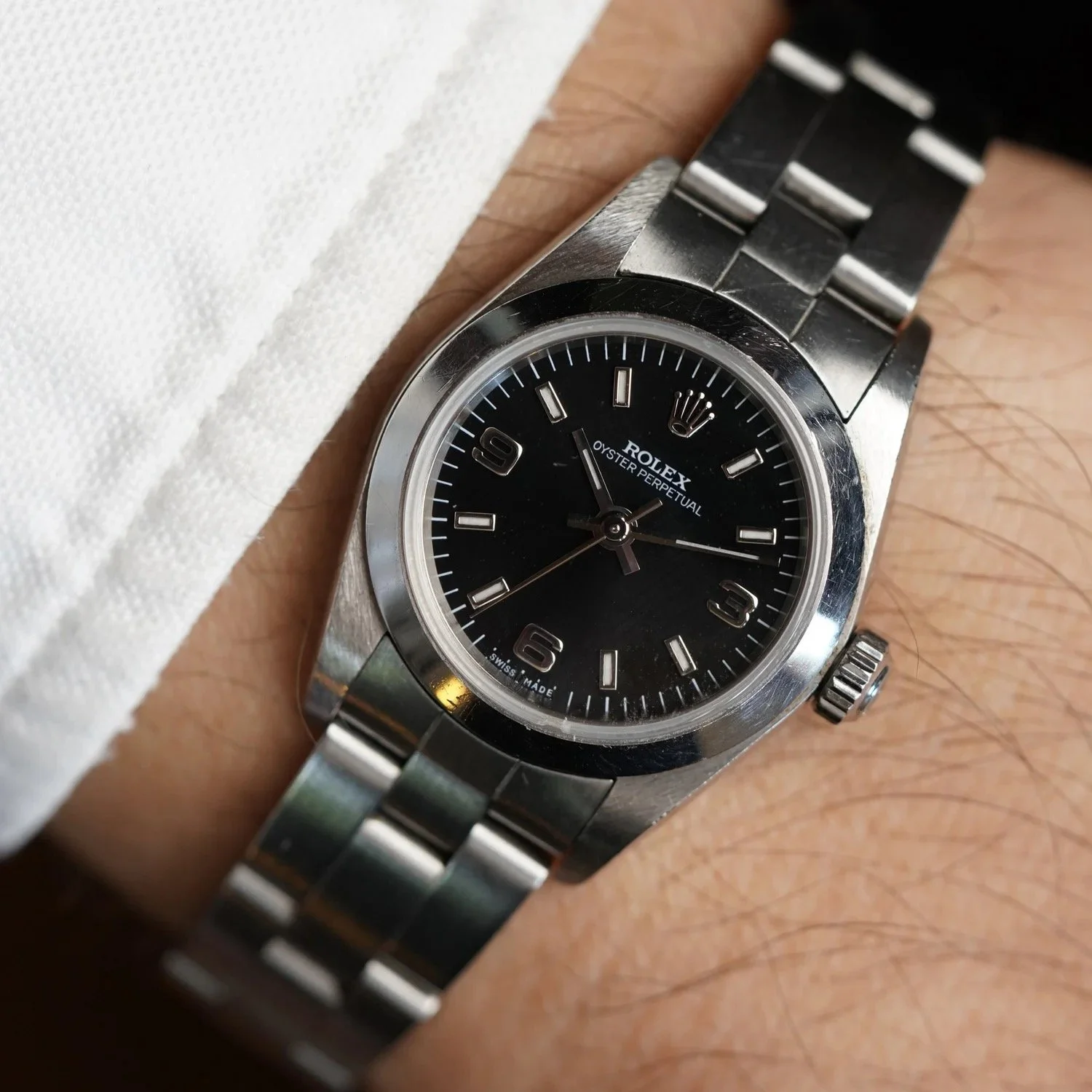 Rolex Ladies Oyster Perpetual Ref 76080 Explorer Dial Unpolished
