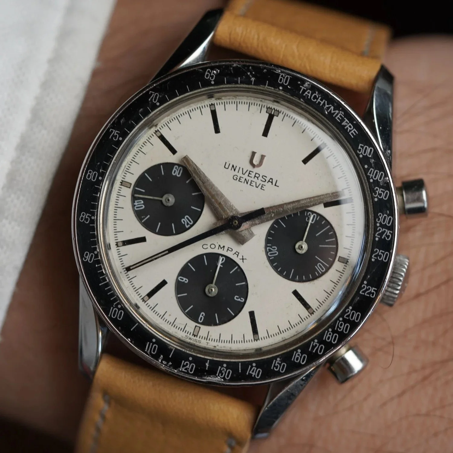 Universal Geneve Compax with MK1 Nina Rindt Dial
