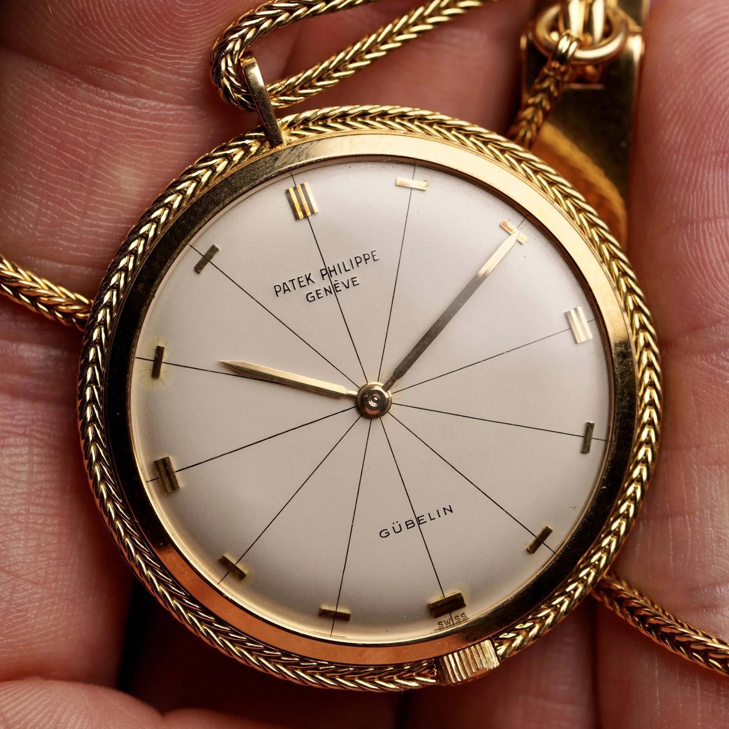Patek Philippe Ref 783 “Montres Golf” Retailed By Gübelin Designed by Gilbert Albert w/ Pouch &amp; Extract Unpolished