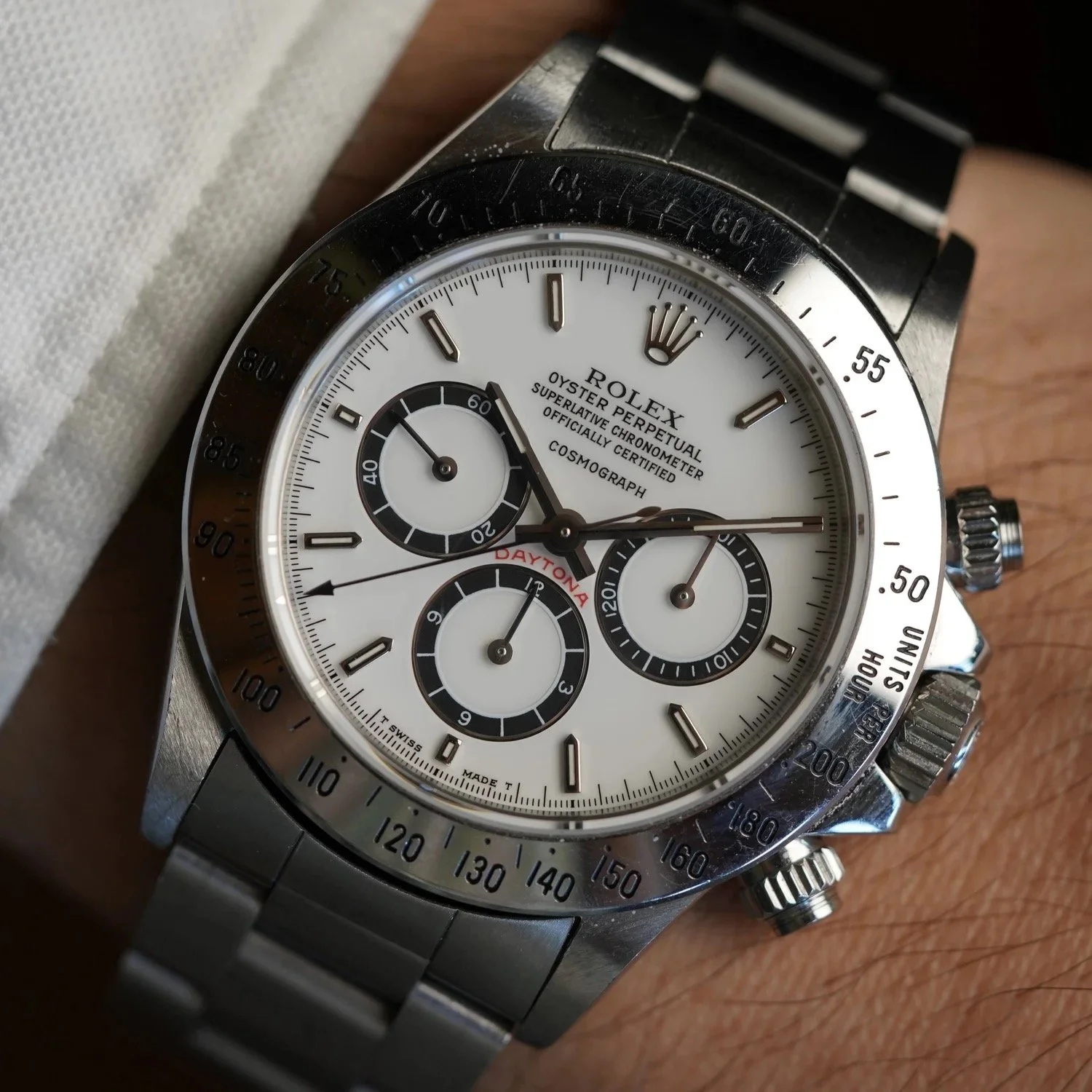 Rolex Porcelain Dial Zenith Daytona Reference 16520 w/ Box Unpolished