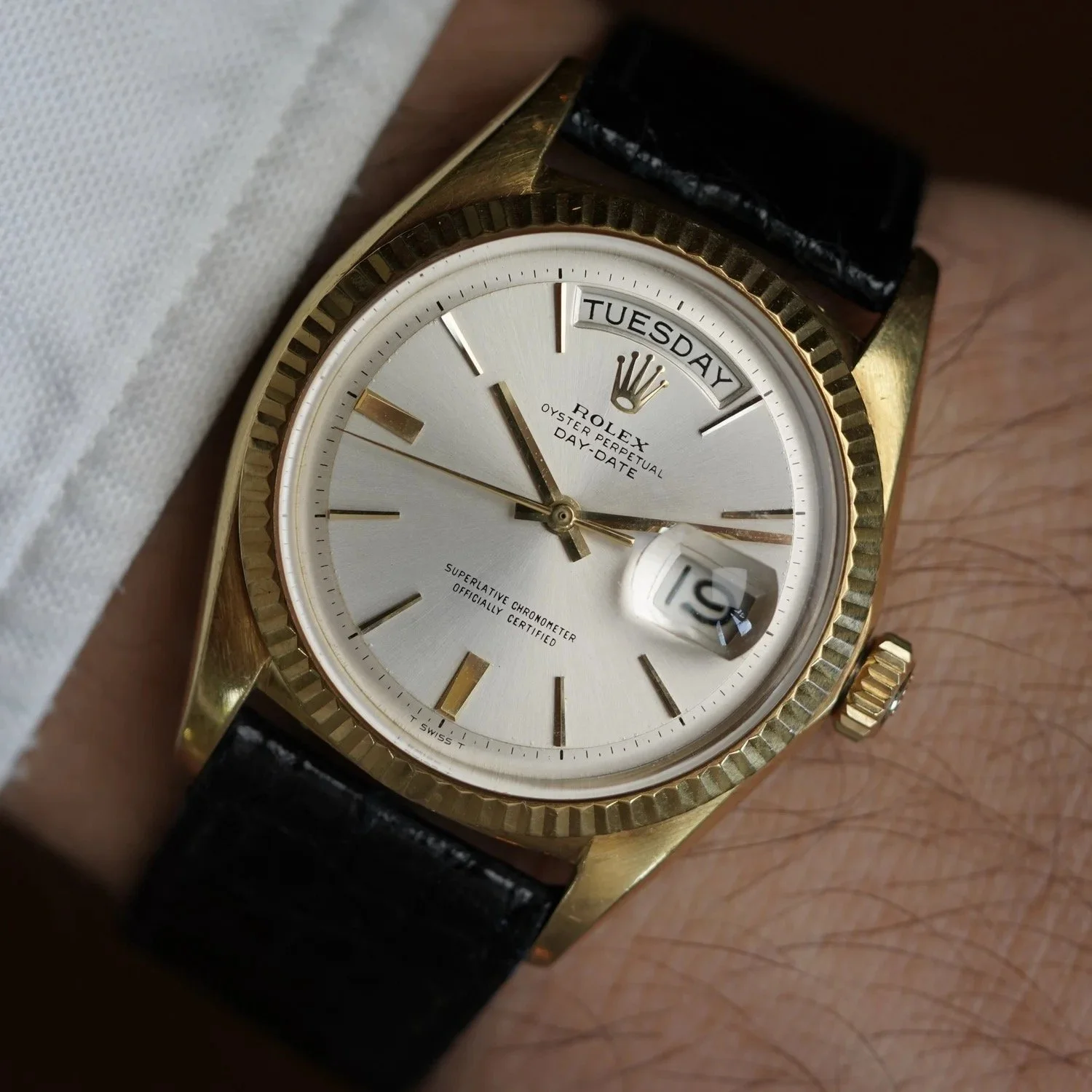 Rolex Non-Luminous Day-Date Reference 1803 in 18K YG Unpolished