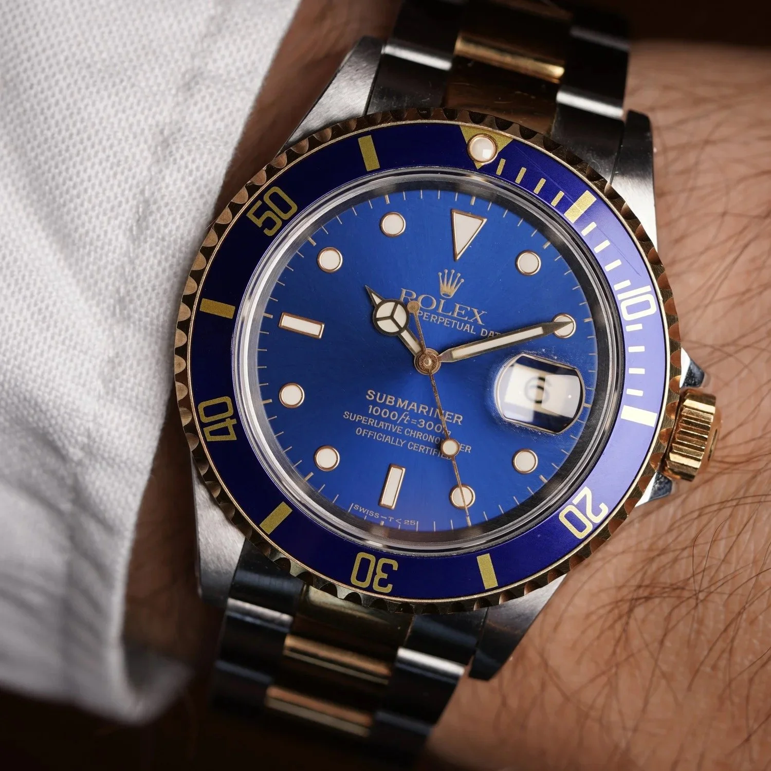 Rolex "Bluesy" Submariner Ref. 16613 Full Set Unpolished