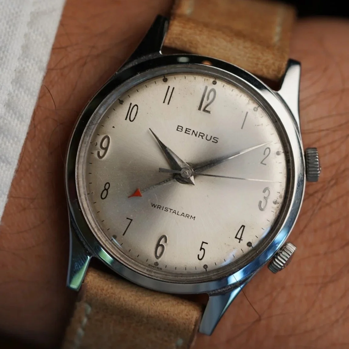 Benrus Wristalarm in Stainless Steel