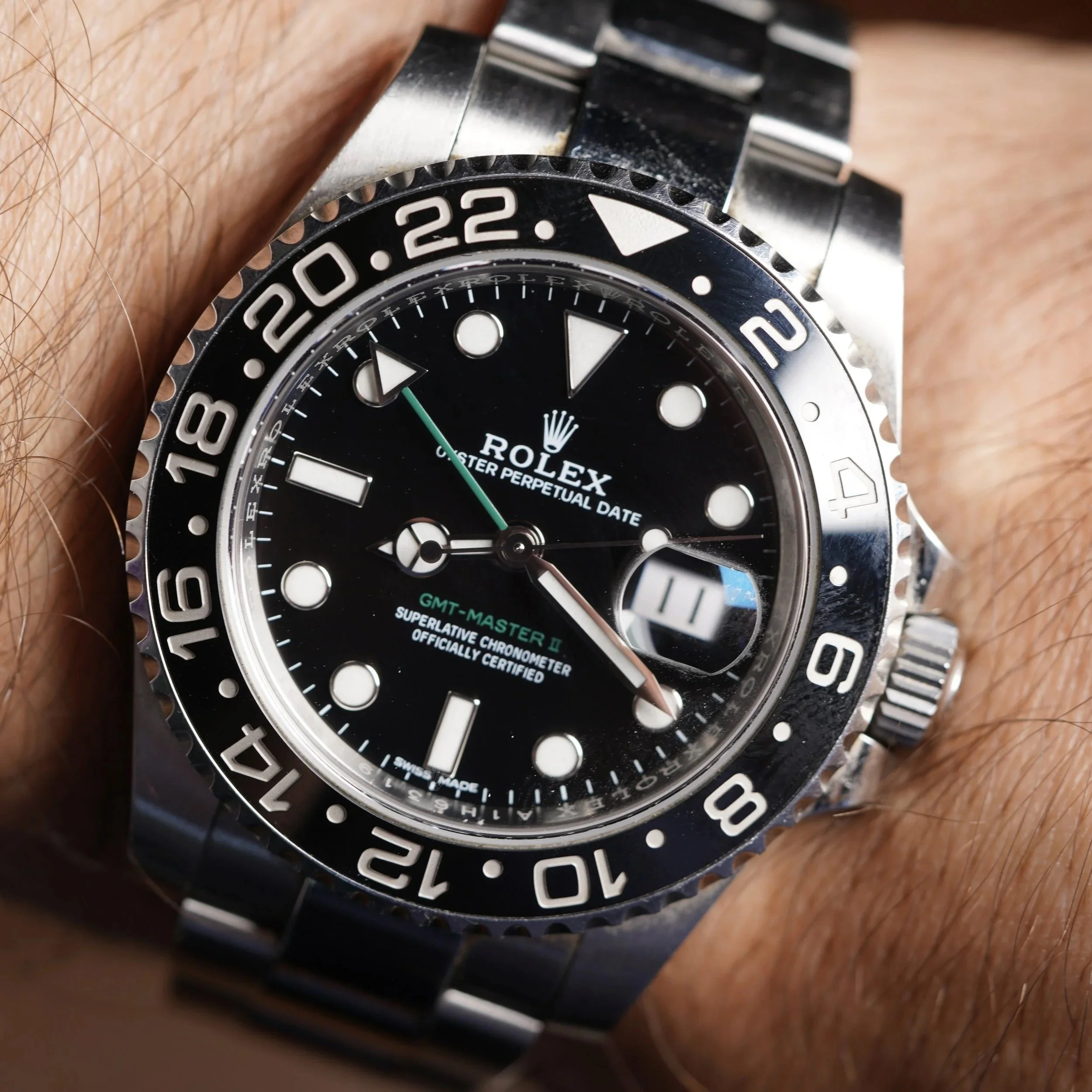 Rolex GMT-Master II Reference 116710LN Full Set Unpolished