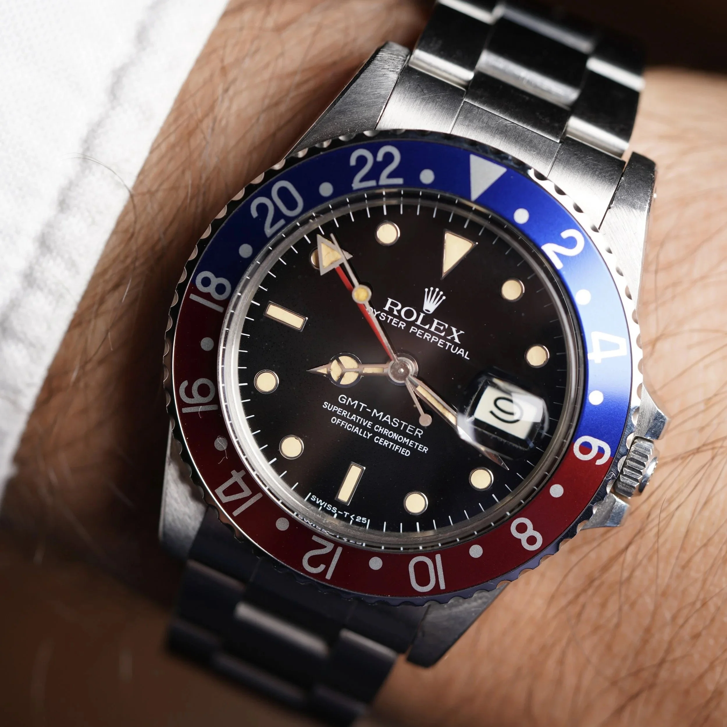 Rolex GMT-Master Reference 16750 “No-Date” Dial w/ Extra Bezel Unpolished