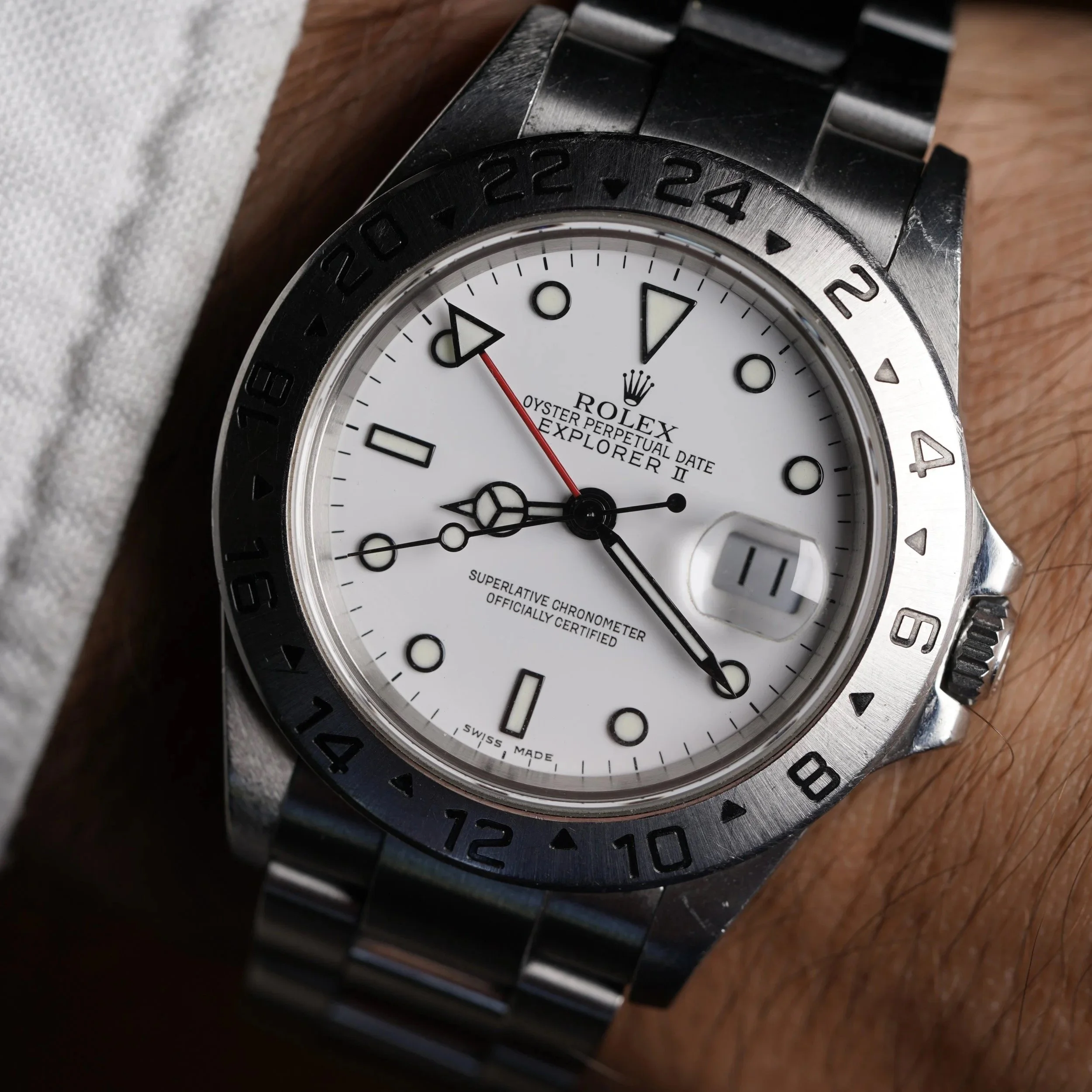 Rolex Explorer II Reference 16570 White Dial