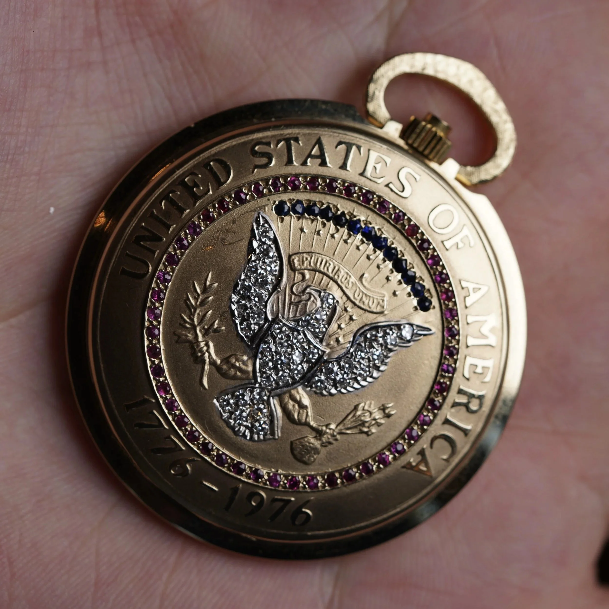 Longines 14k Yellow Gold United States of America Pocket Watch