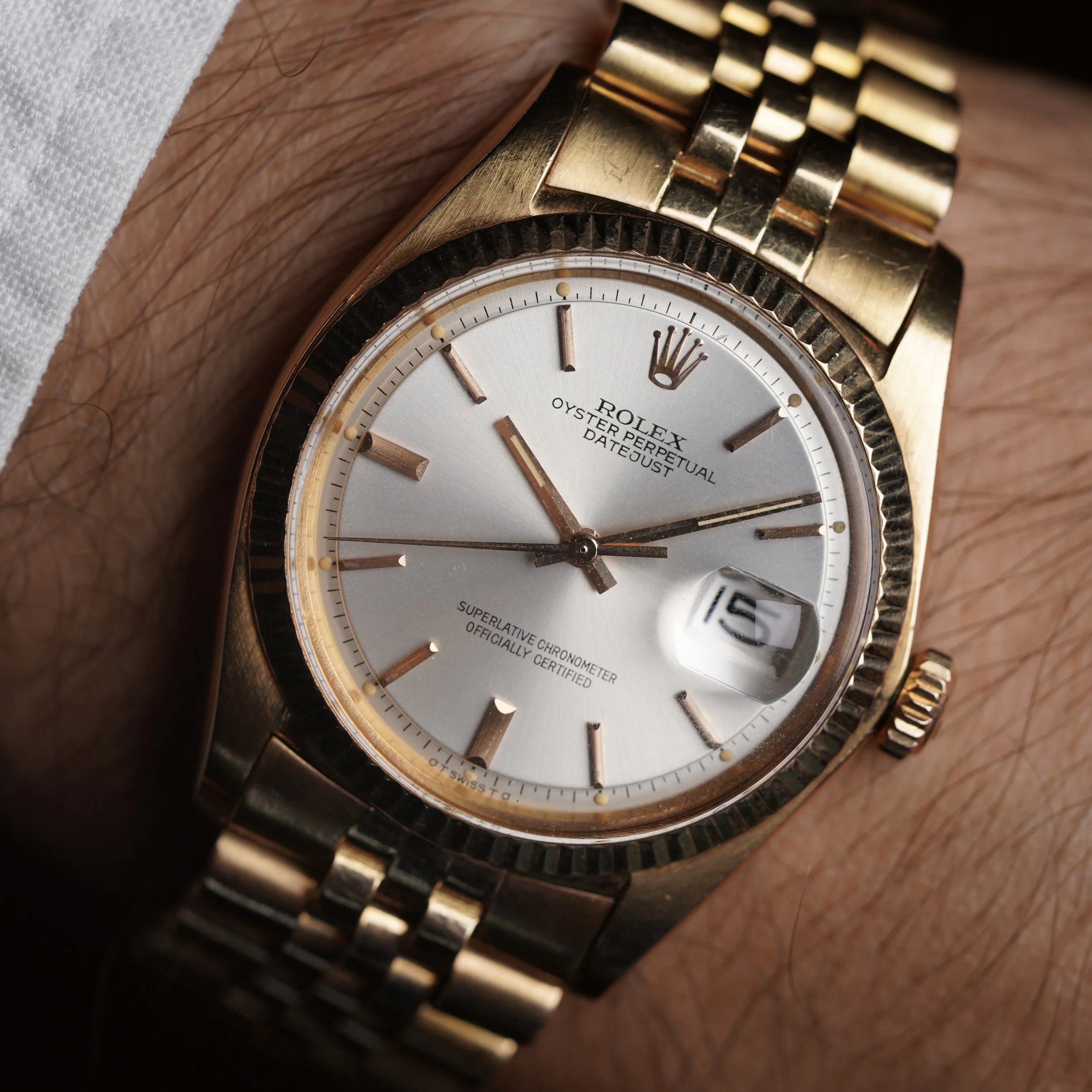 Rolex Datejust Reference 1601 in 18K Rose Gold Unpolished