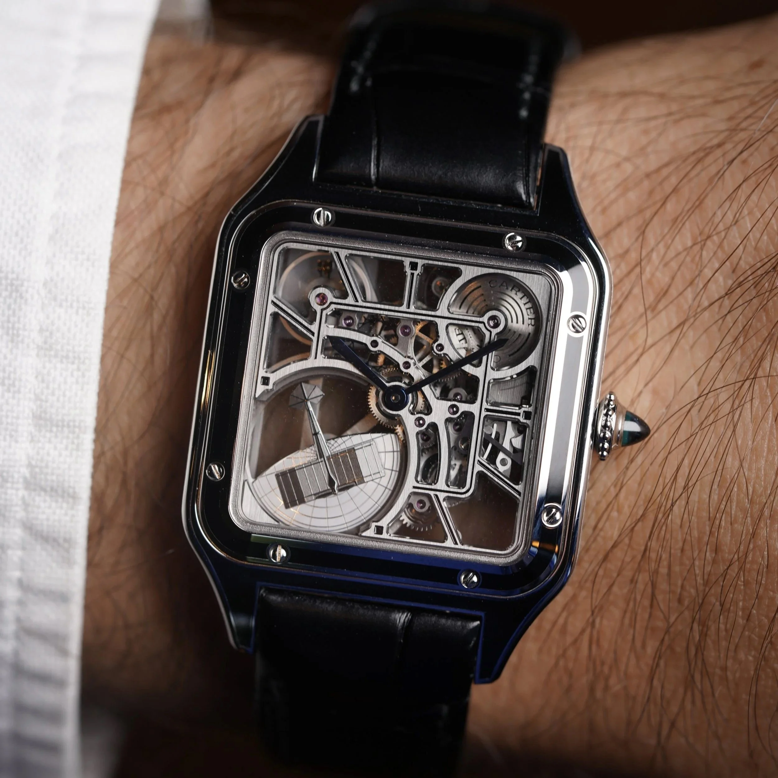 Cartier Santos-Dumont Skeleton WHSA0044 Full Set Brand New