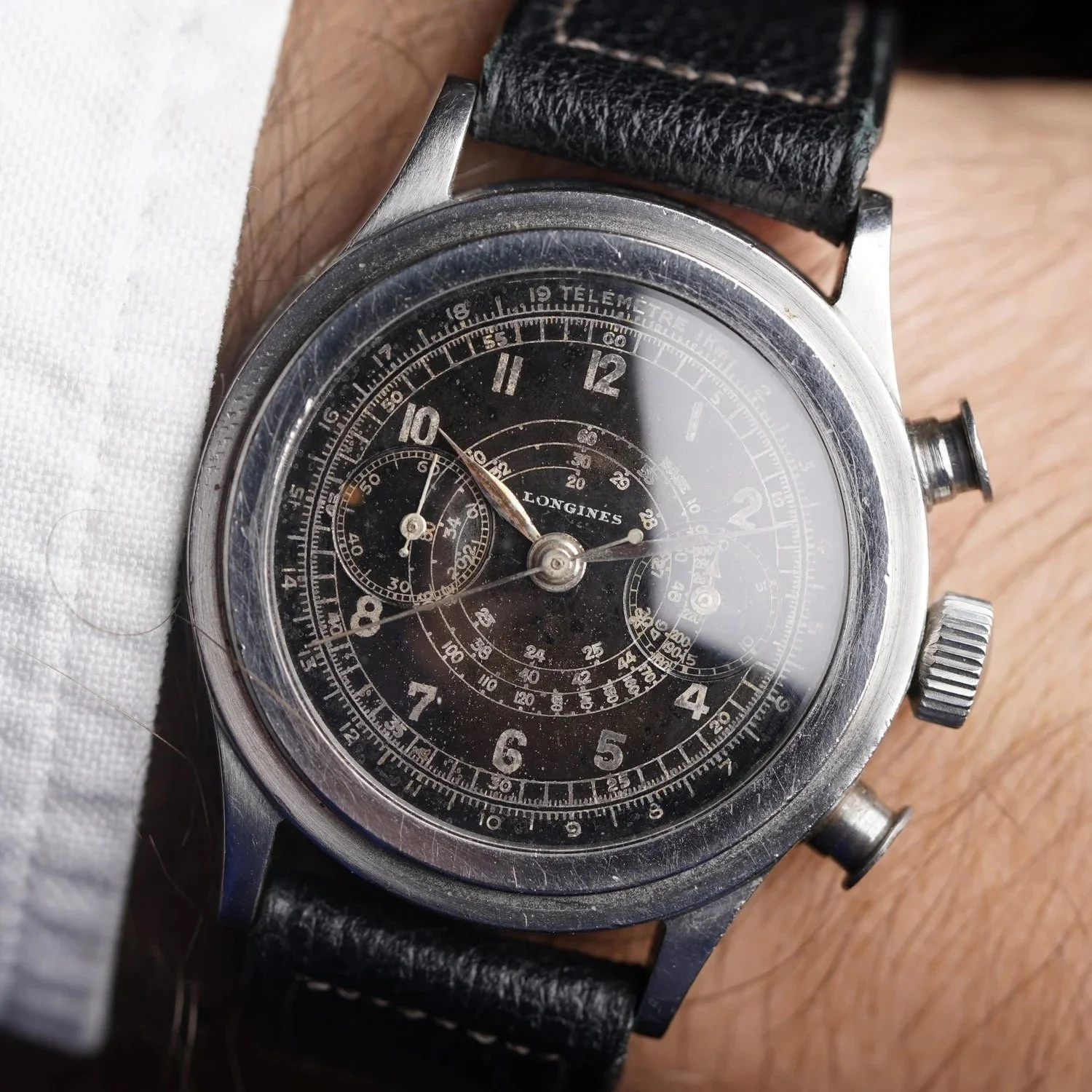 Longines 13ZN Non-Luminous Chronograph Reference 4270 Unpolished w/ Extract