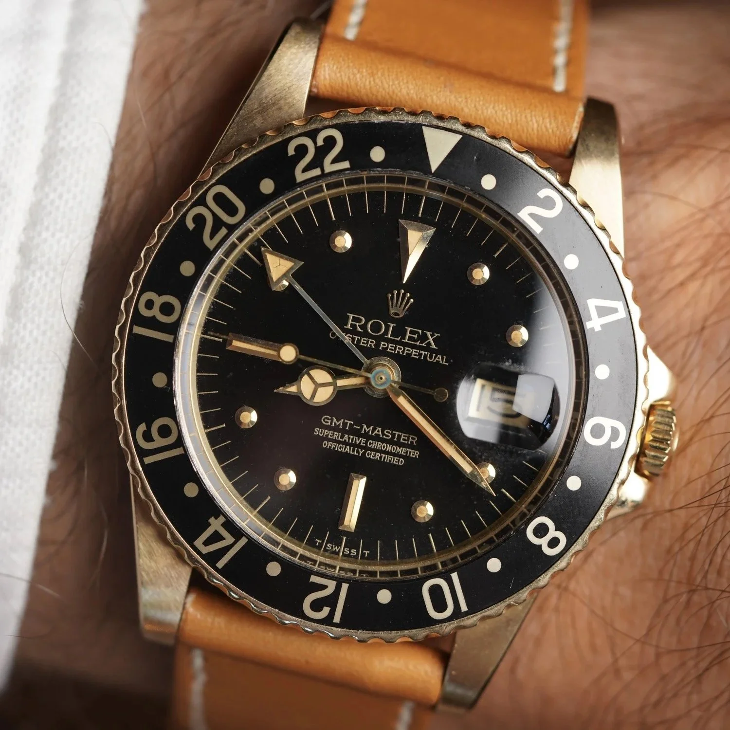 Rolex GMT-Master Ref 1675 in 18K YG