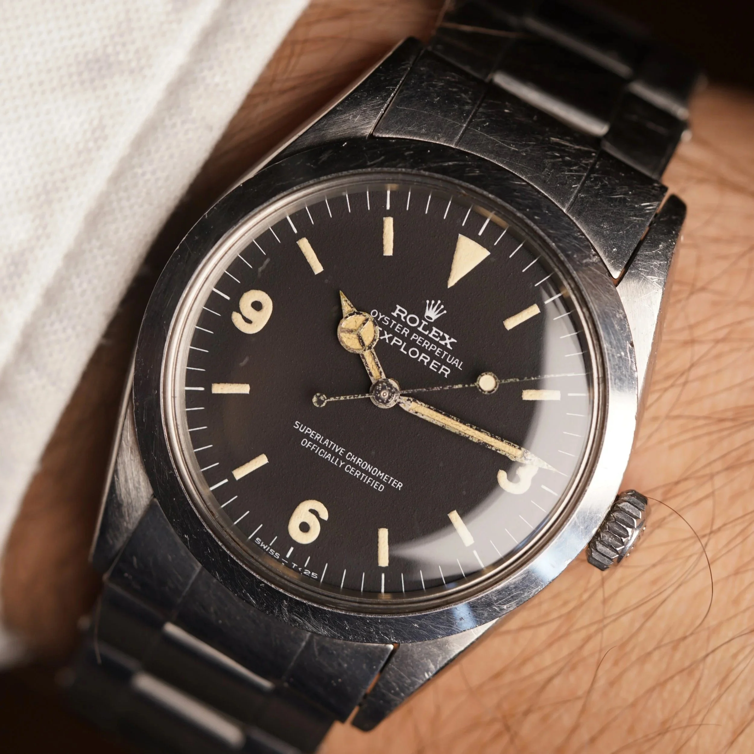 Rolex Frog Foot Explorer I Reference 1016 Unpolished Box &amp; Papers