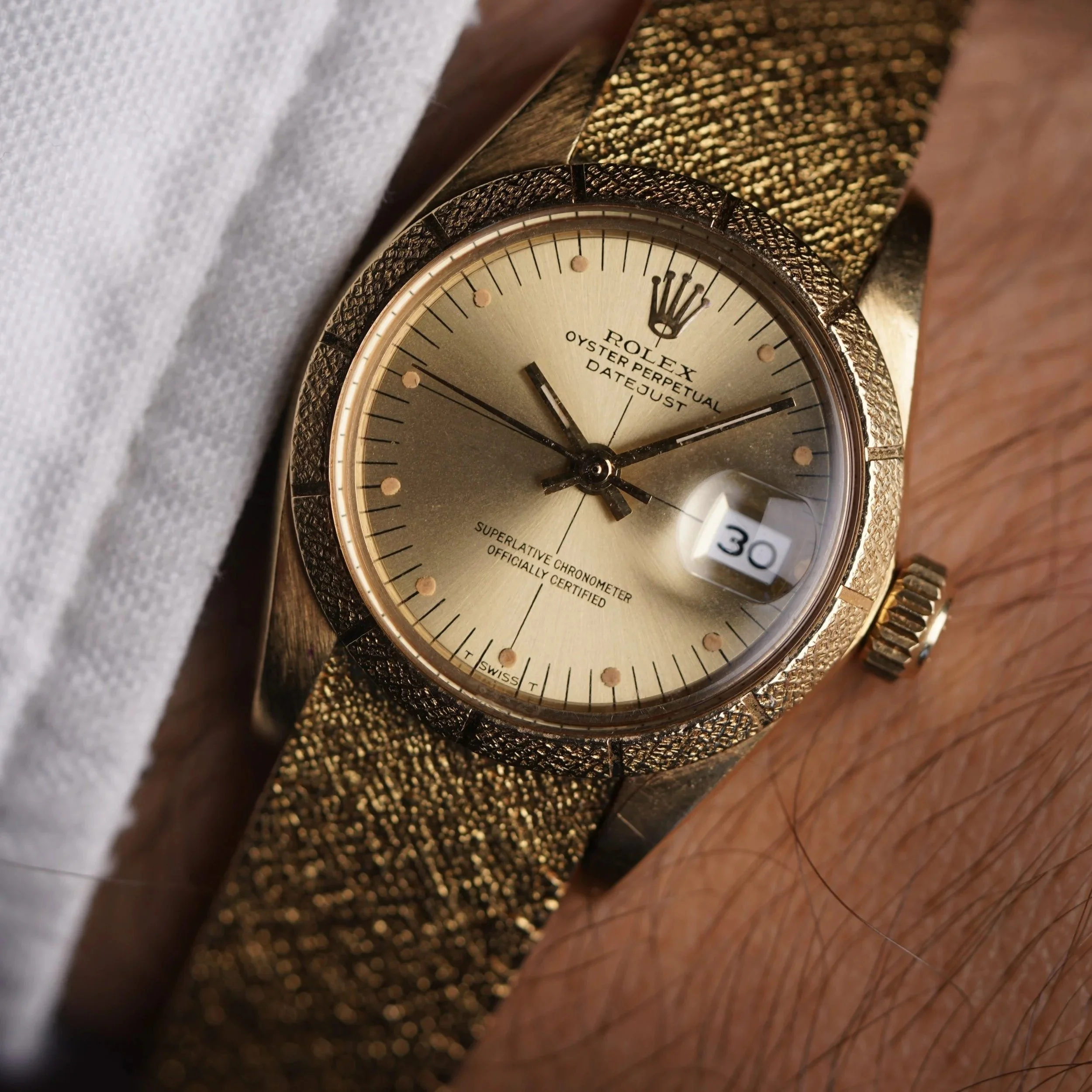 Rolex Ladies Datejust Reference 6900 in 18K YG Unpolished