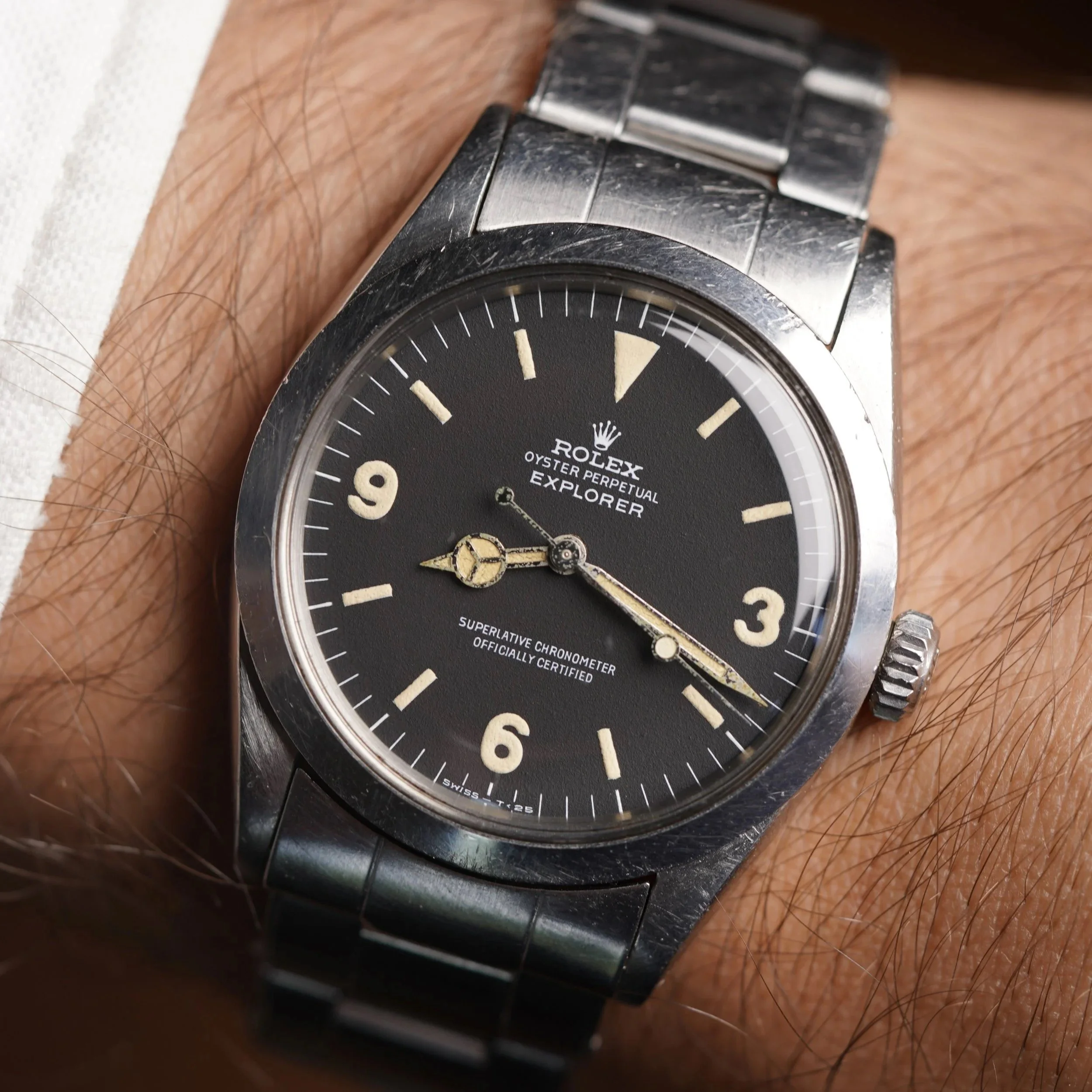 Rolex Frog Foot Explorer I Reference 1016 Unpolished Box &amp; Papers