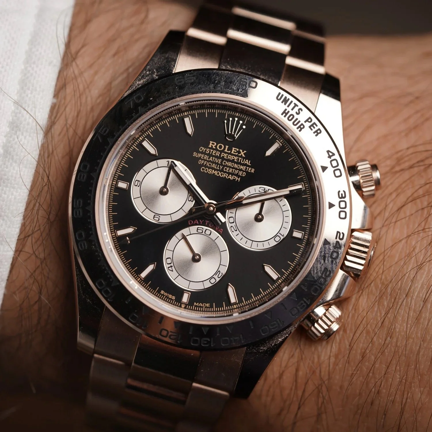 Rolex Daytona Reference 126505 in 18K Everose Gold Full Set Unpolished