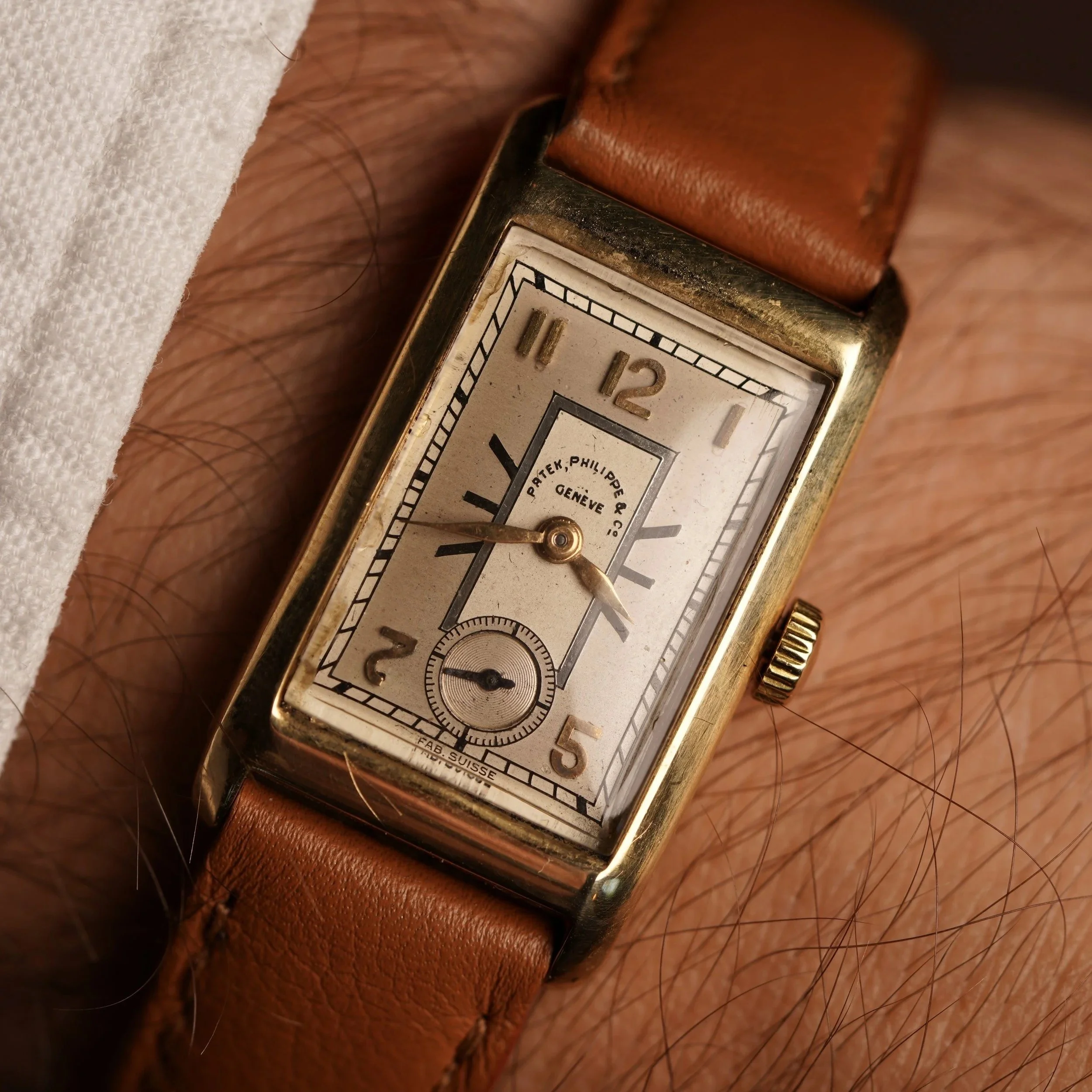 Patek Philippe 404 “World Record Seaplane Flight” in 18K YG Unpolished w/ Extract