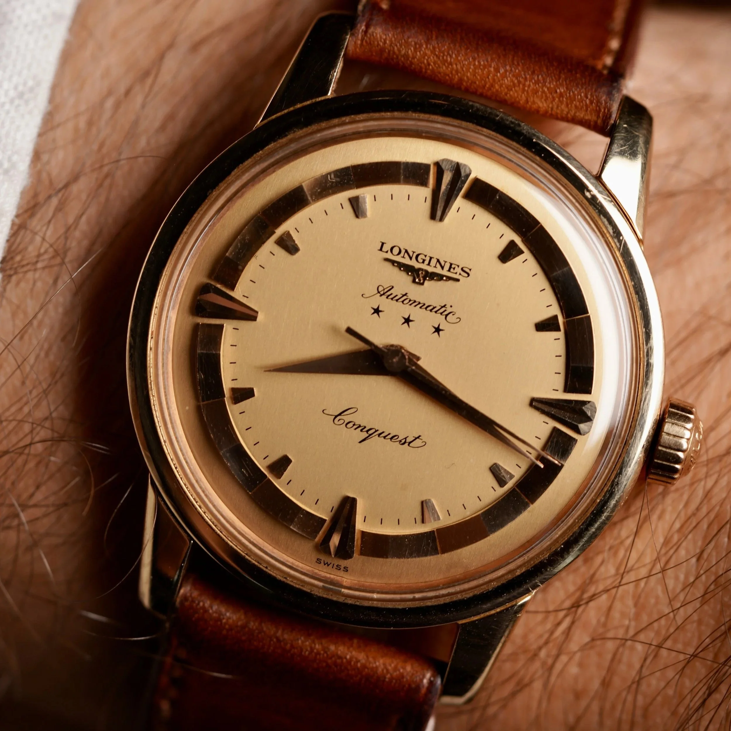 Longines Conquest Reference 9001/5  in 18k Rose Gold Unpolished