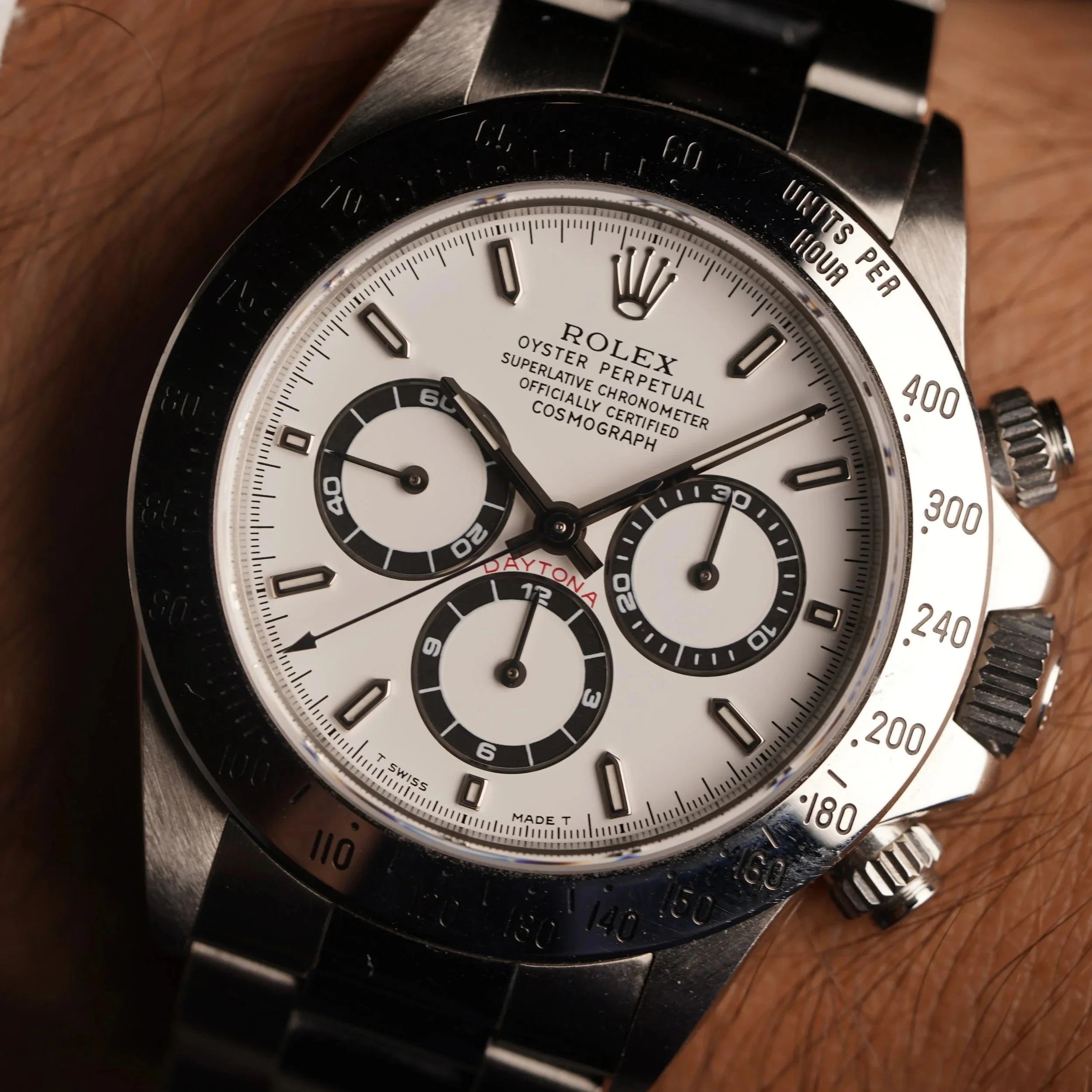 Rolex Zenith Daytona White Dial Reference 16520 Unpolished Box &amp; Papers