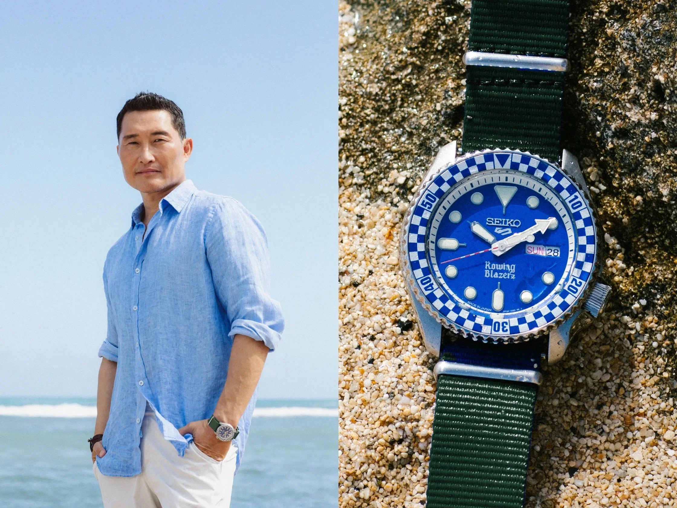 GQ: Daniel Dae Kim Wears The New Seiko X Rowing Blazers Collaboration