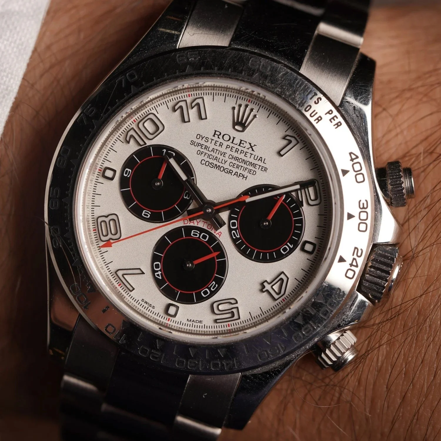 Rolex Racing Dial Daytona Reference 116509 in 18K White Gold w/ Box and Booklet
