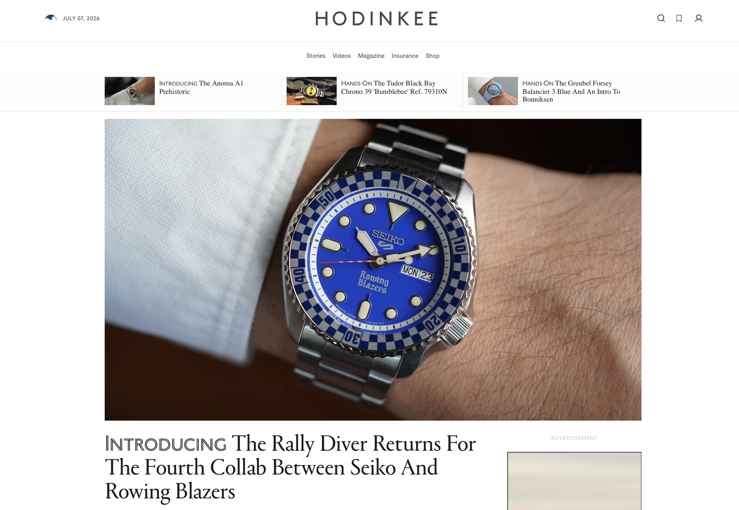 HODINKEE: The Rally Diver Returns For The Fourth Collab Between Seiko And Rowing Blazers