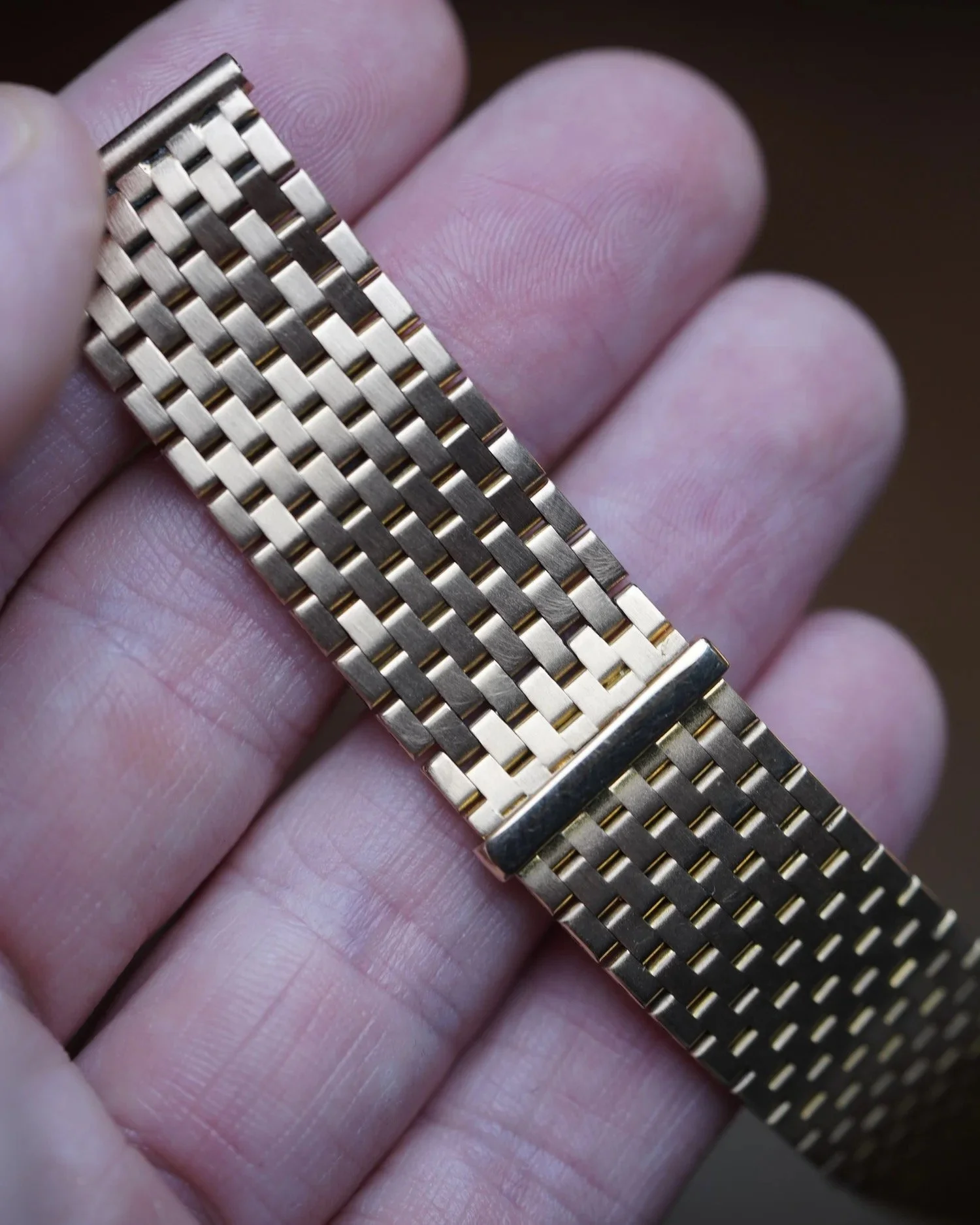 19mm Brick Bracelet in 18k Rose Gold 5.1 Inches