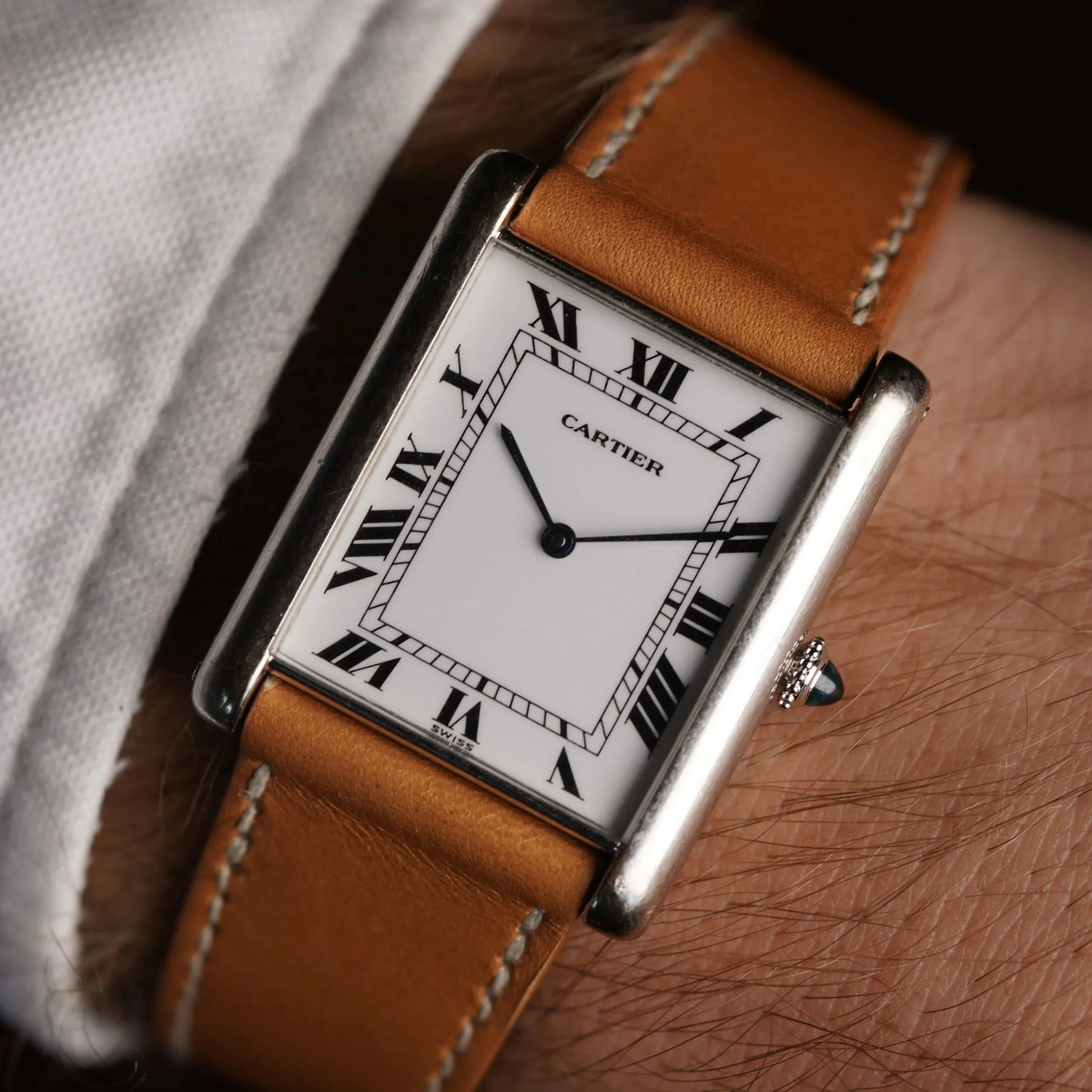 Cartier Tank Louis Xl Jumbo 17002 in 18K White Gold Unpolished