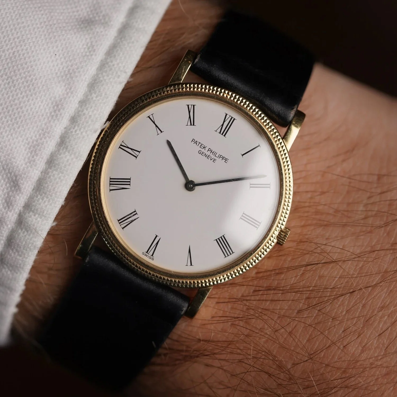 Patek Philippe Ref 3520 in 18k YG Clous De Paris Unpolished Full Set