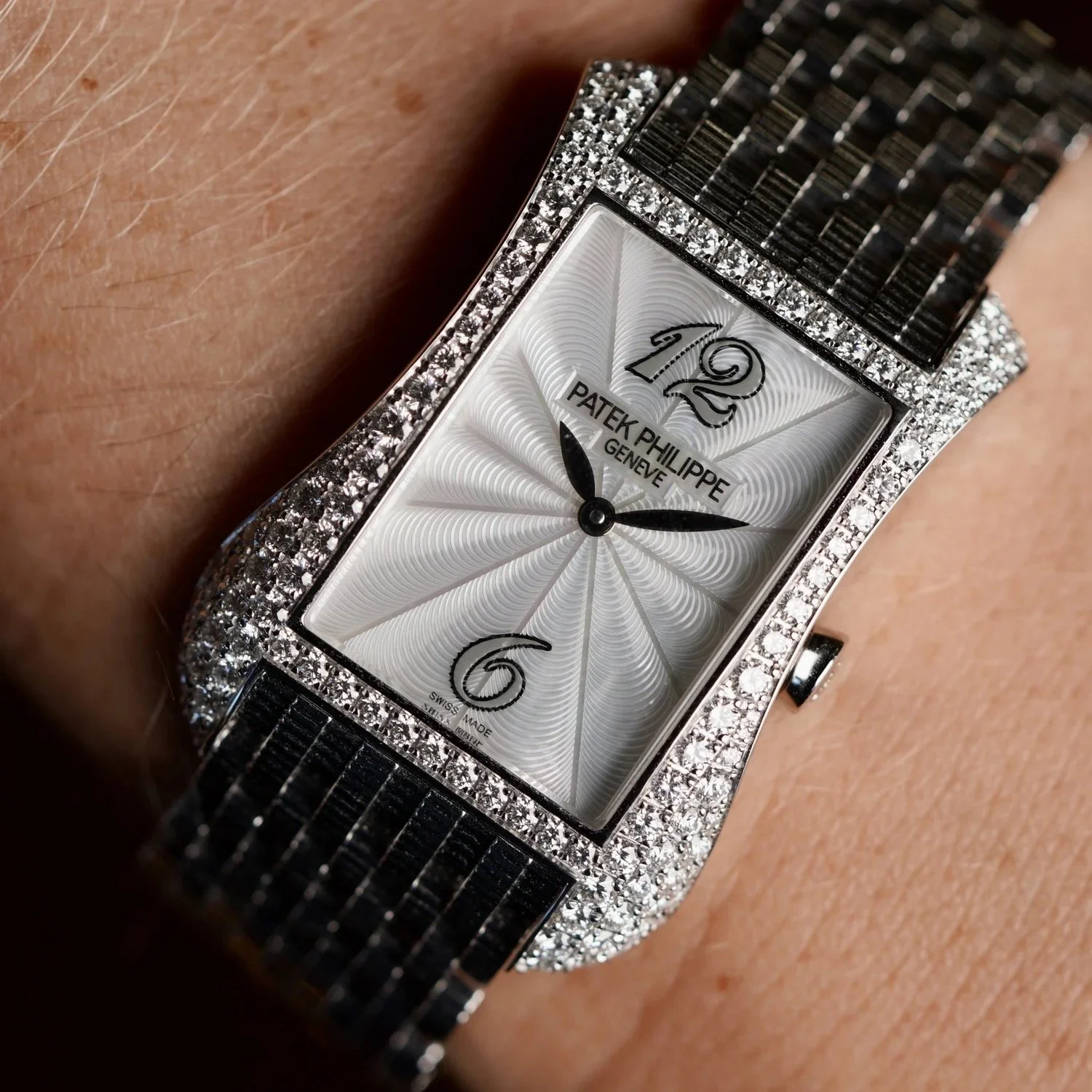 Patek Philippe Ref. 4972 Diamonds in 18k White Gold Full Set Unpolished