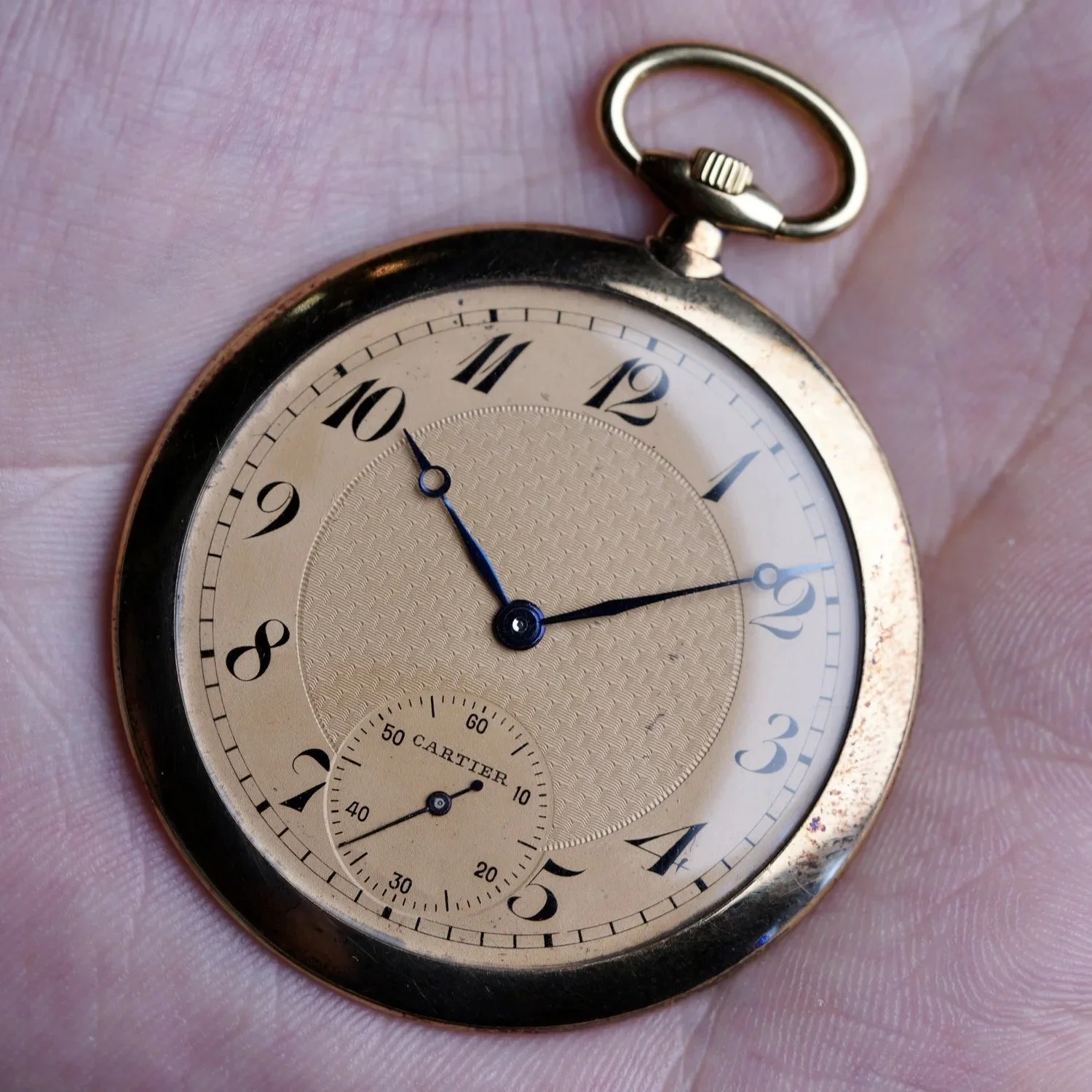 Cartier Knife Pocket Watch in 18K Rose Gold Unpolished