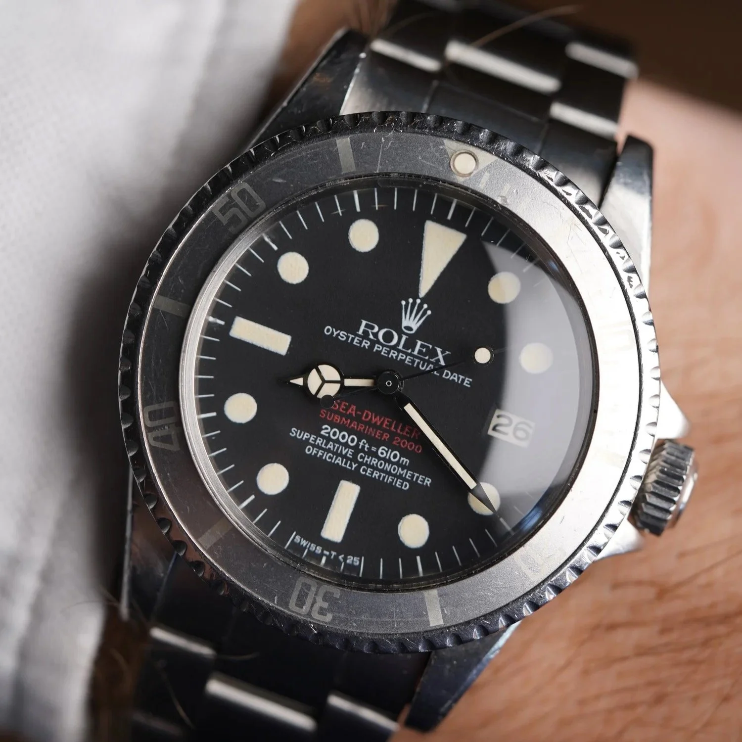 Rolex Ghost Bezel Double Red Sea-Dweller Reference 1665 Unpolished