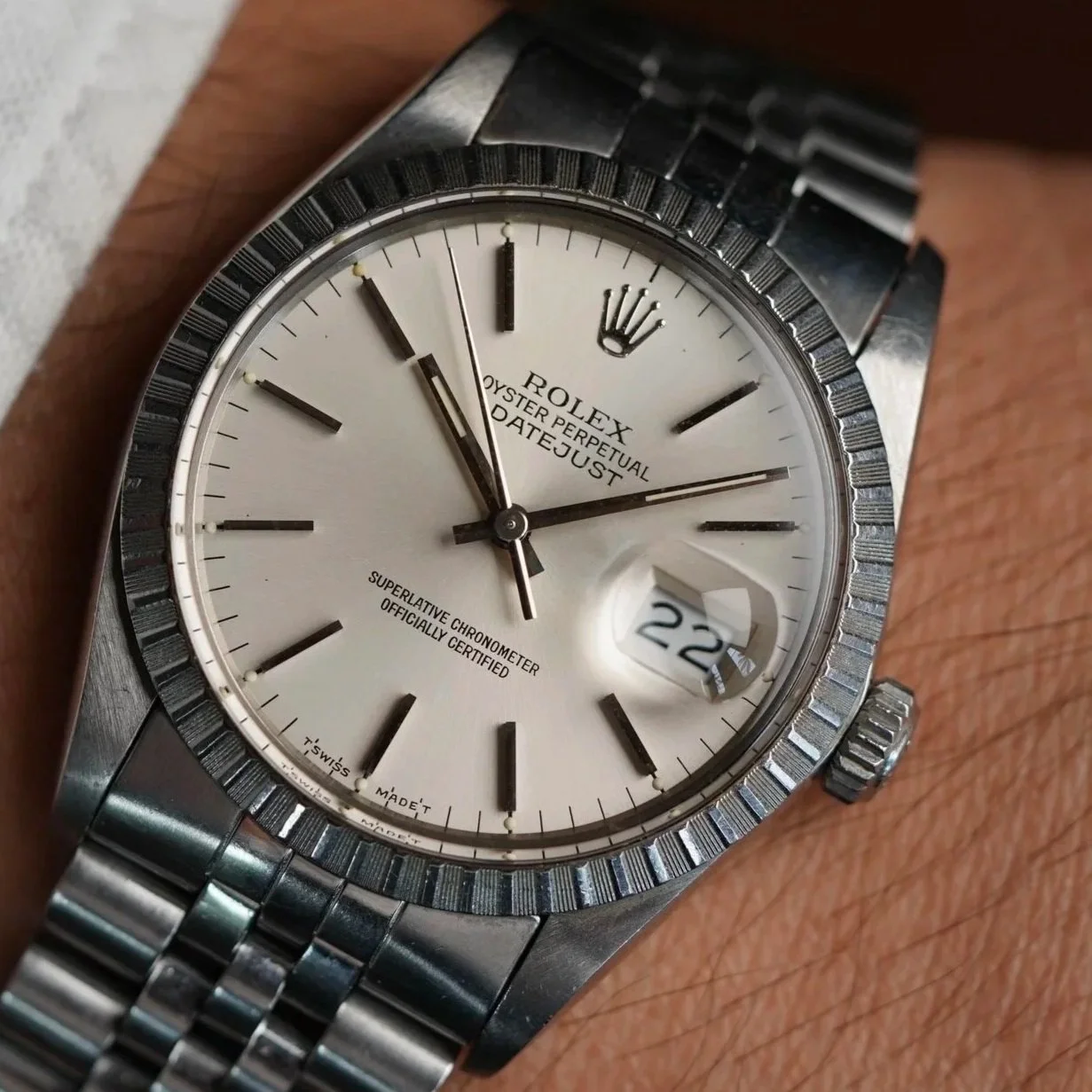 Rolex Datejust Ref. 16030 with Silver Dial Unpolished