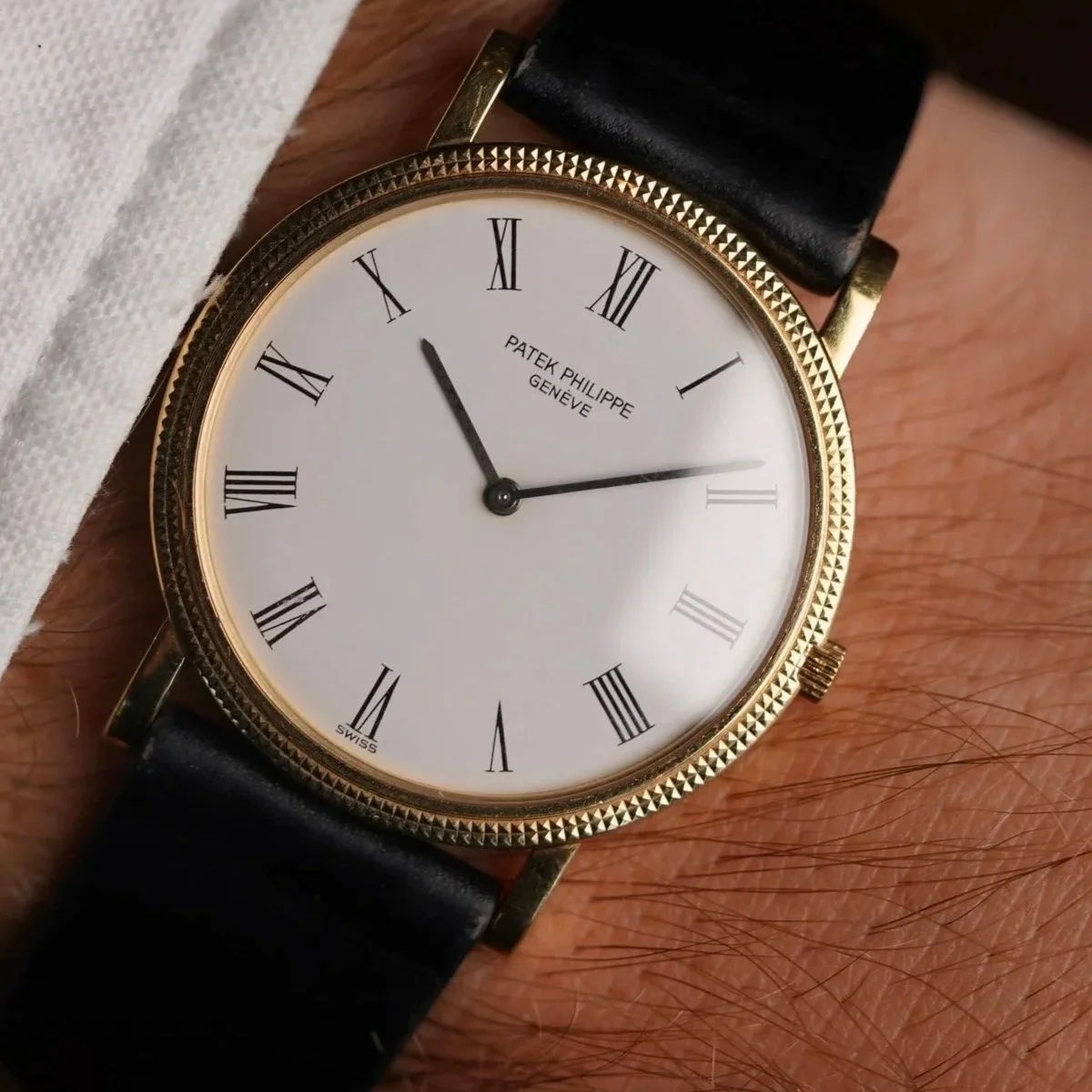 Patek Philippe Ref 3520 in 18k YG Clous De Paris Unpolished Full Set
