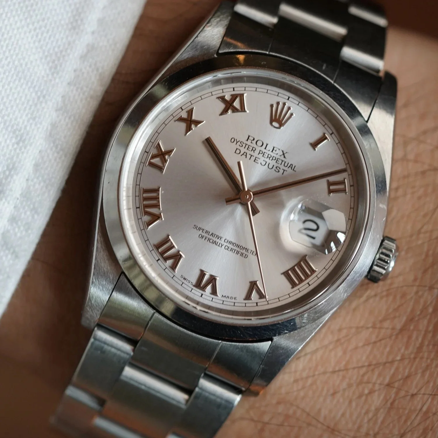 Rolex Datejust Ref. 16200 Non-Luminous Roman Dial Unpolished