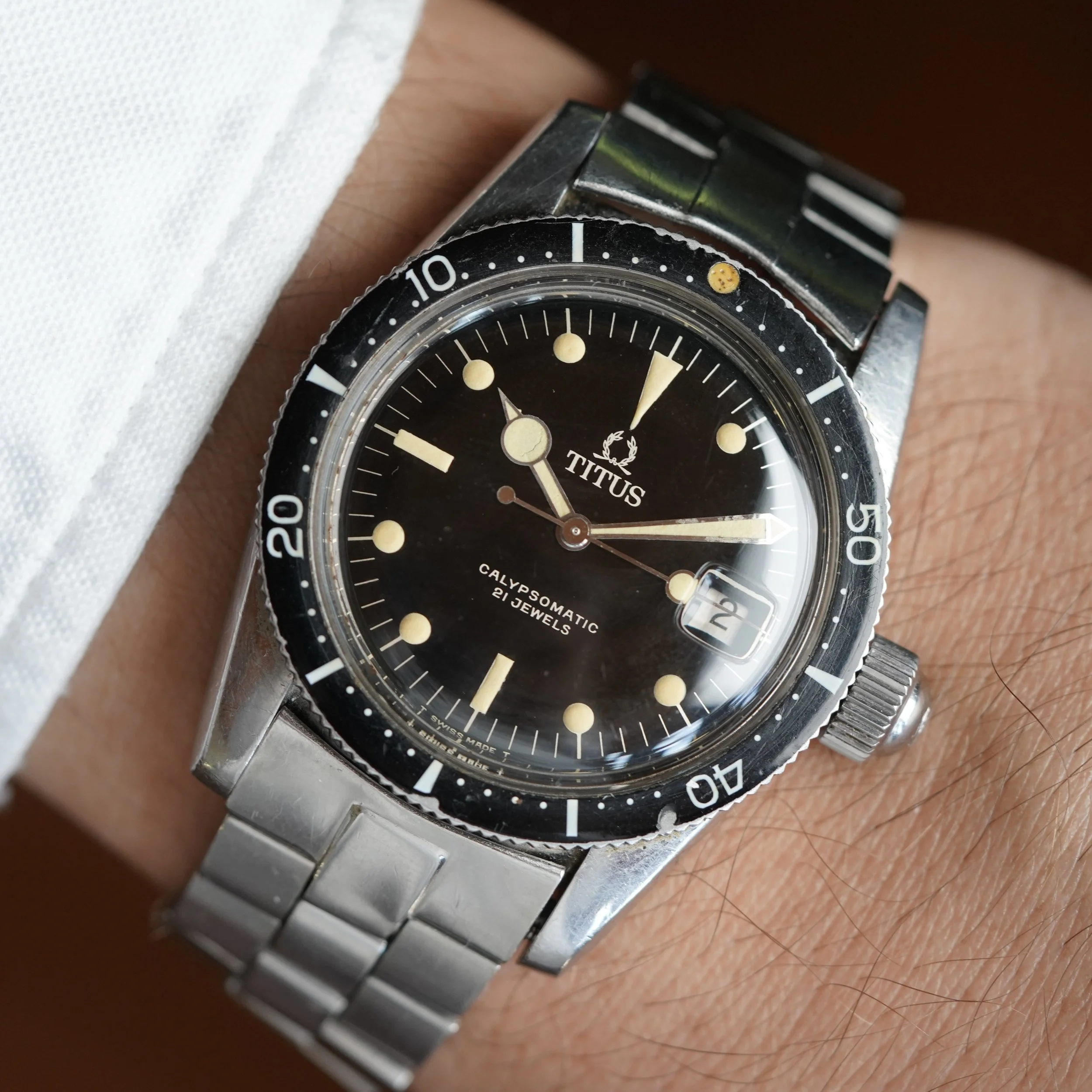 Titus Big Crown Calypsomatic Ref. 7840 Unpolished