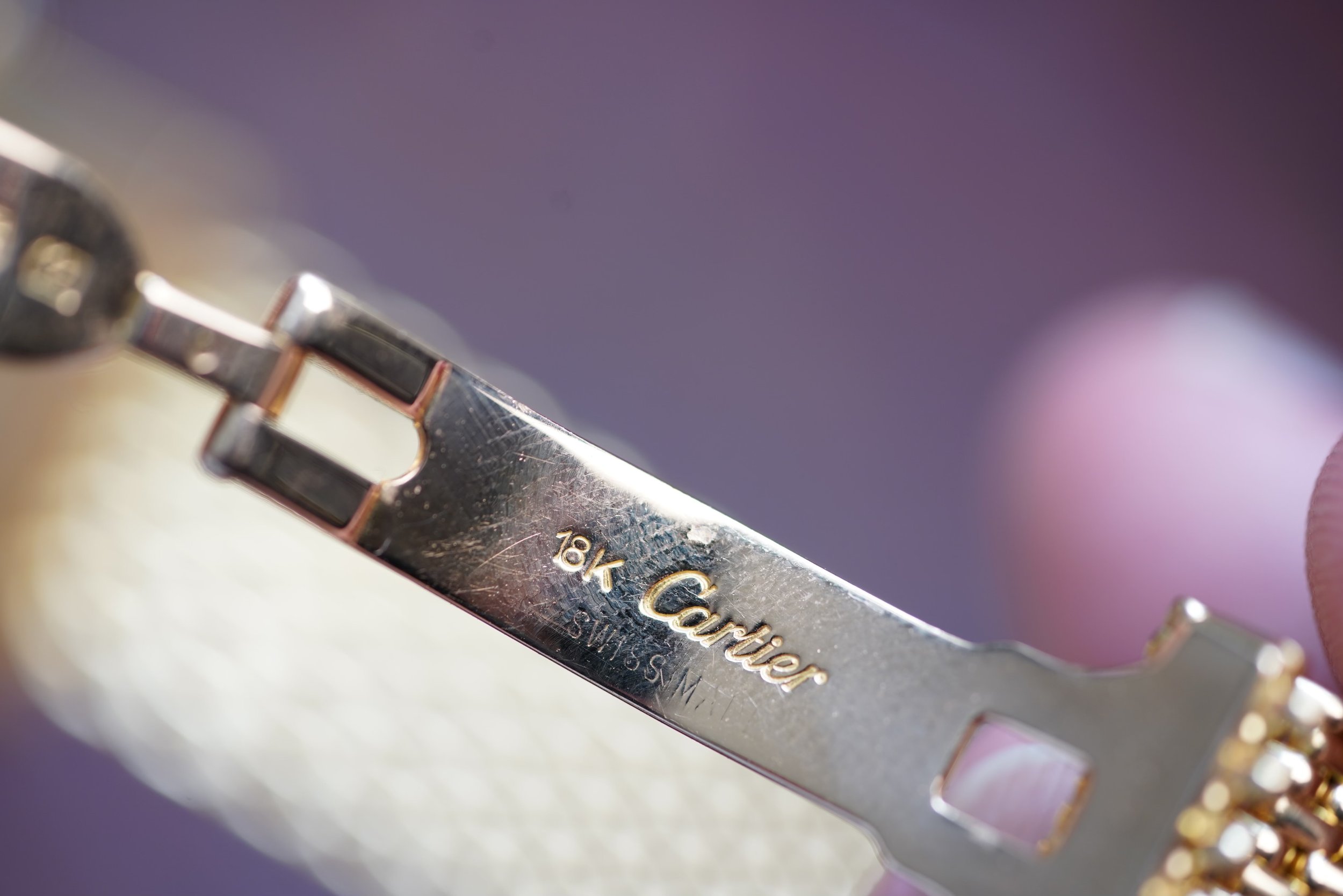 Cartier Tank CPCP with Beads of Rice Bracelet in 18K Gold — Wind Vintage
